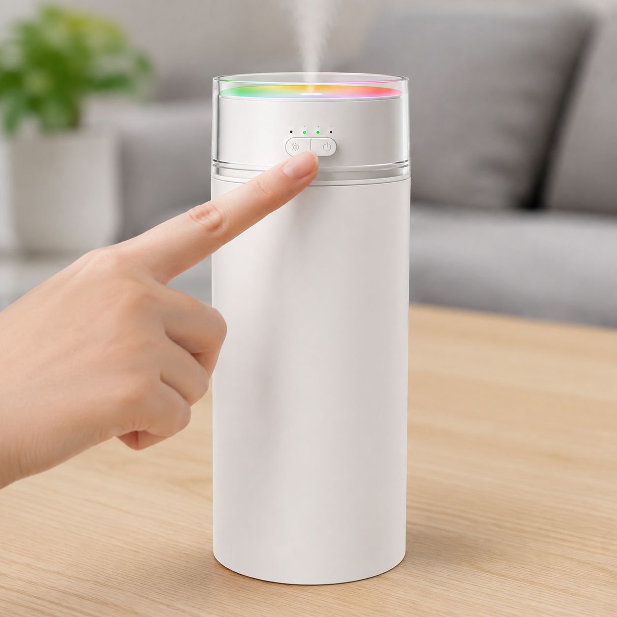 Einfache Bedienung bei Aromaluftbefeuchter
