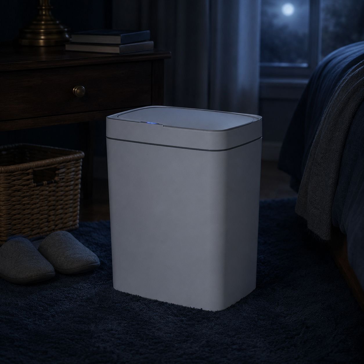 Poubelle à capteur automatique, sûre, économe en énergie, anti-collision, pour hôtel