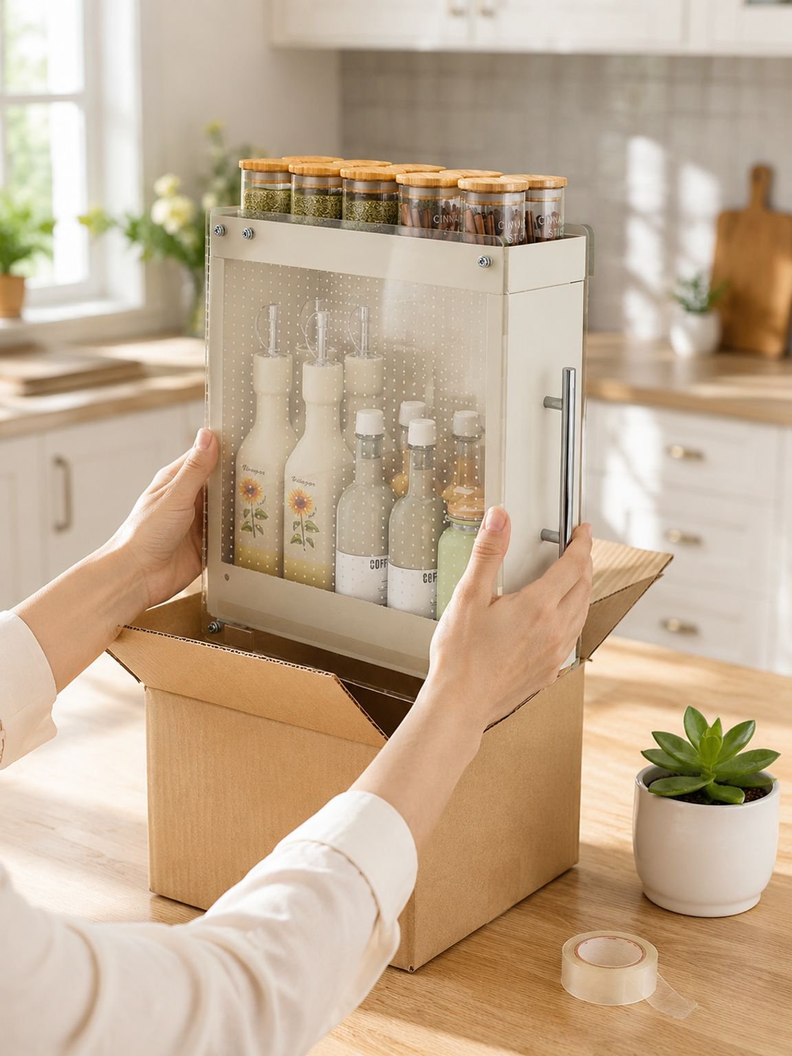 Étagère à épices amovible pour la cuisine, étagère de rangement murale pour