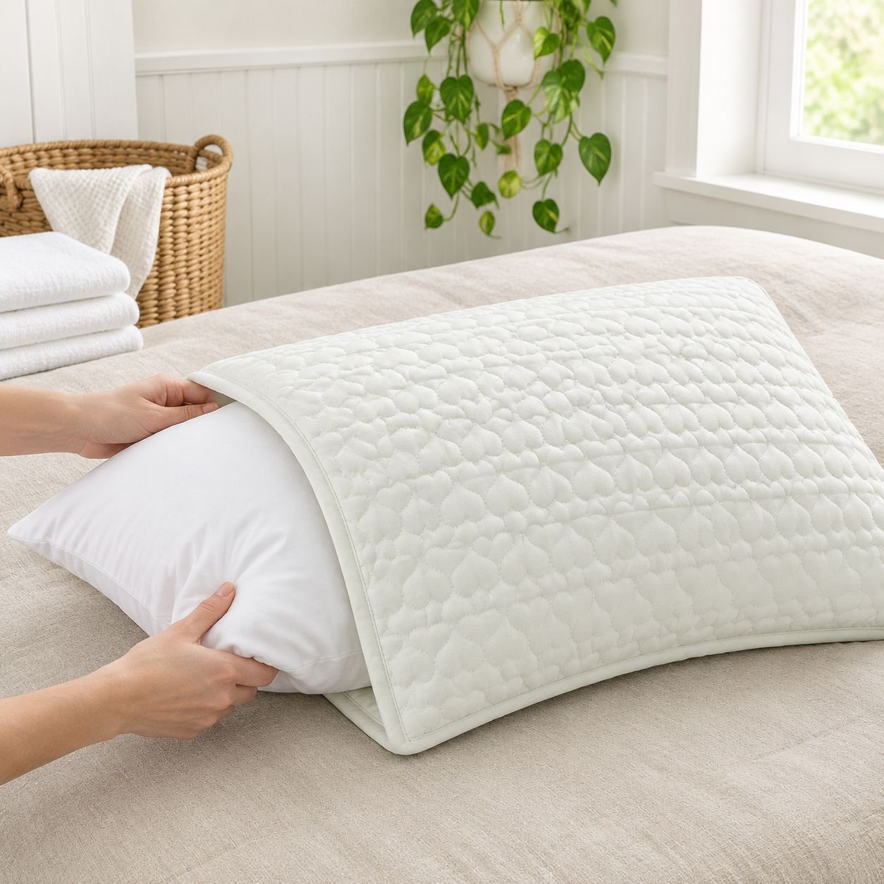 Smooth feel Sleep Pillow Pillow backcoat Polylactic acid fiber Easy to clean breathable Sweatproof a