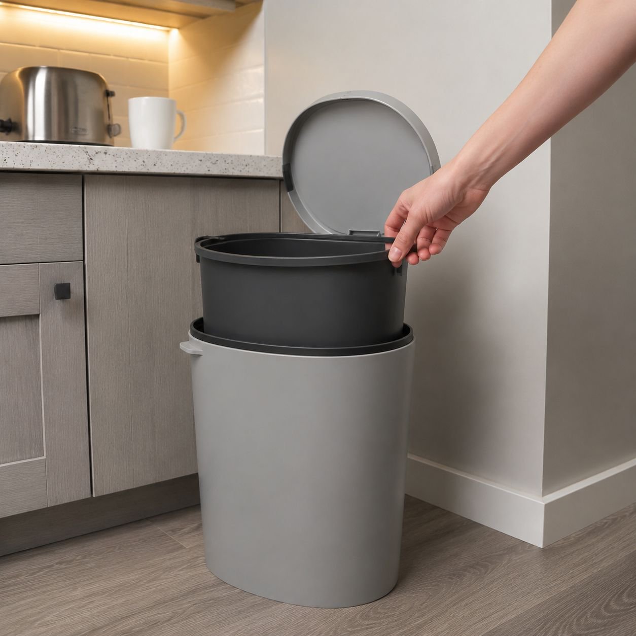 Press Pop-up Multi-functional Trash Can