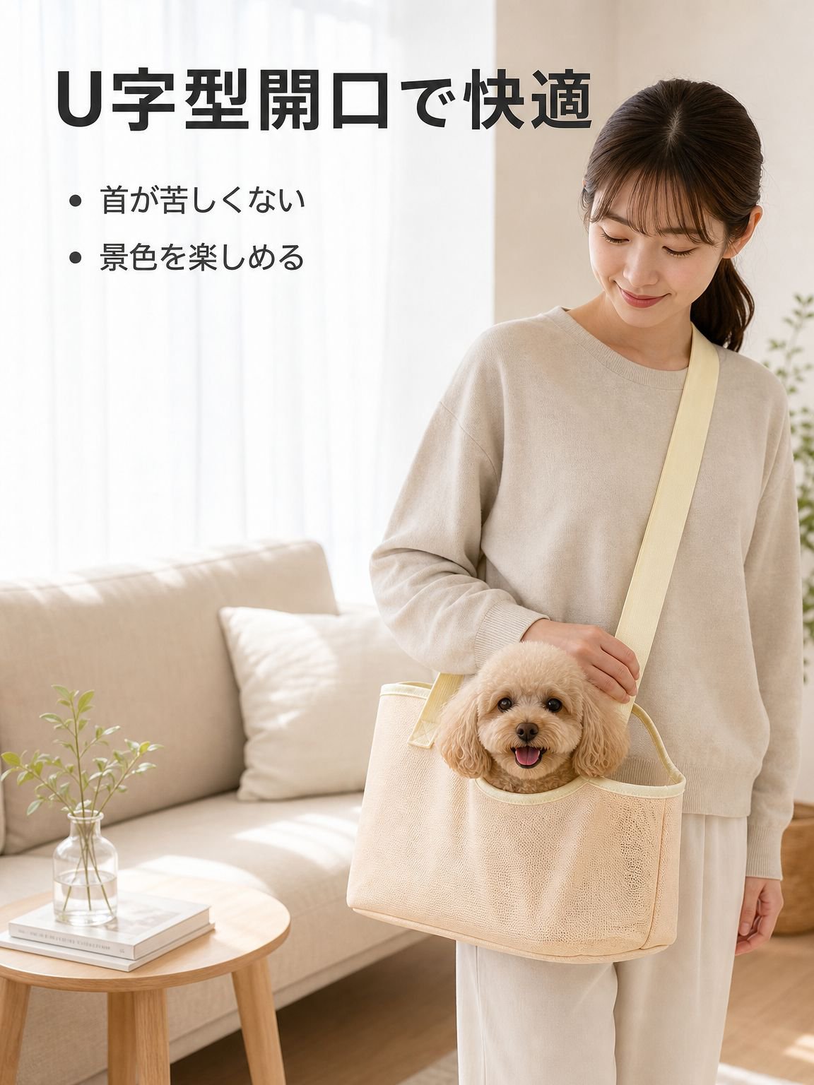 通気性の良いペット用犬リュック