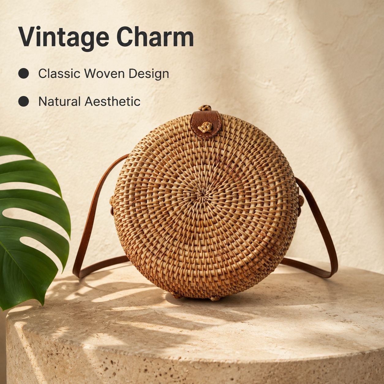 Vintage Autumn Handmade Knitted Shoulder Bag Fashion Vine Bag