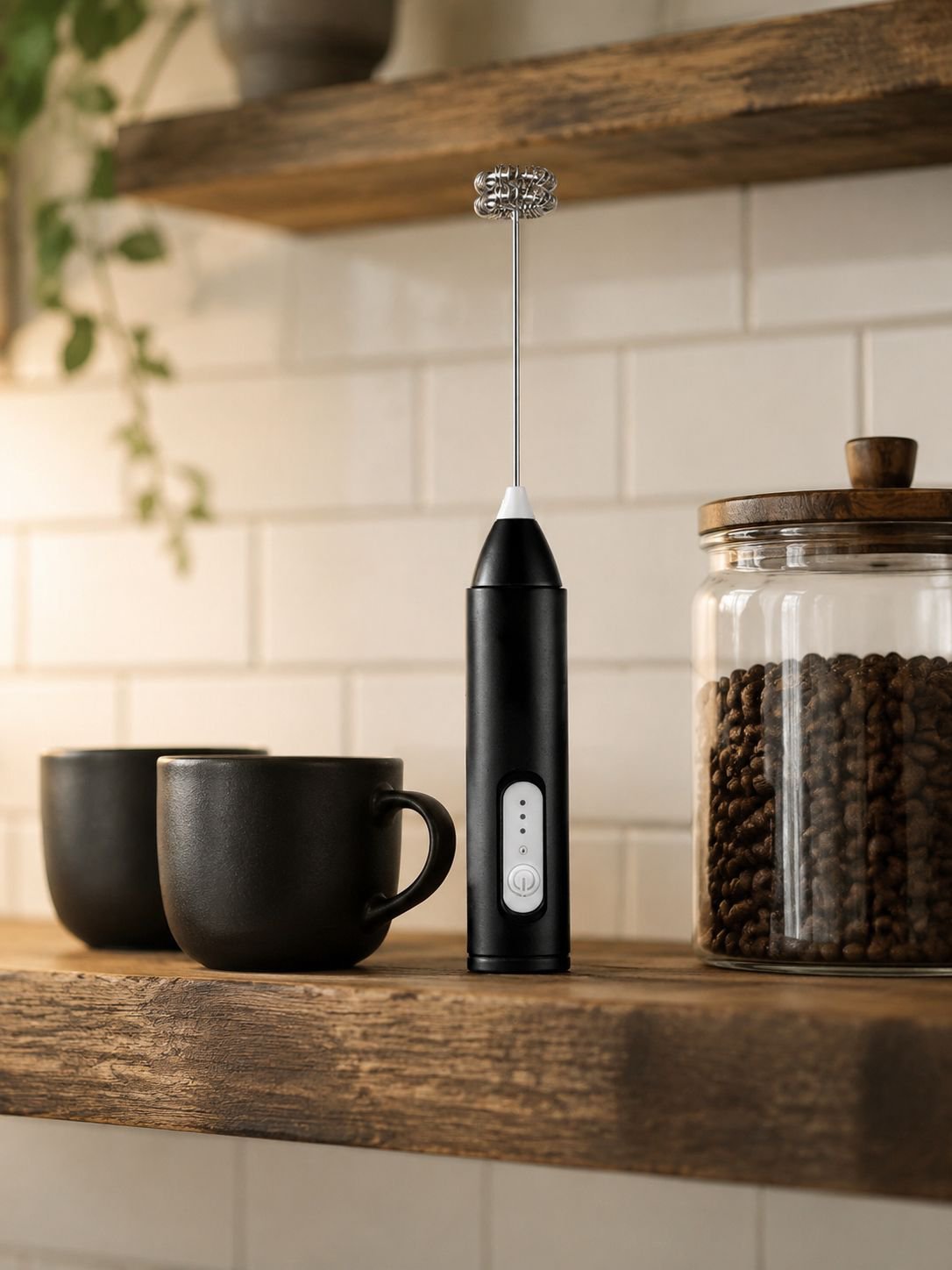 Barista-style milk froth at home using electric frother