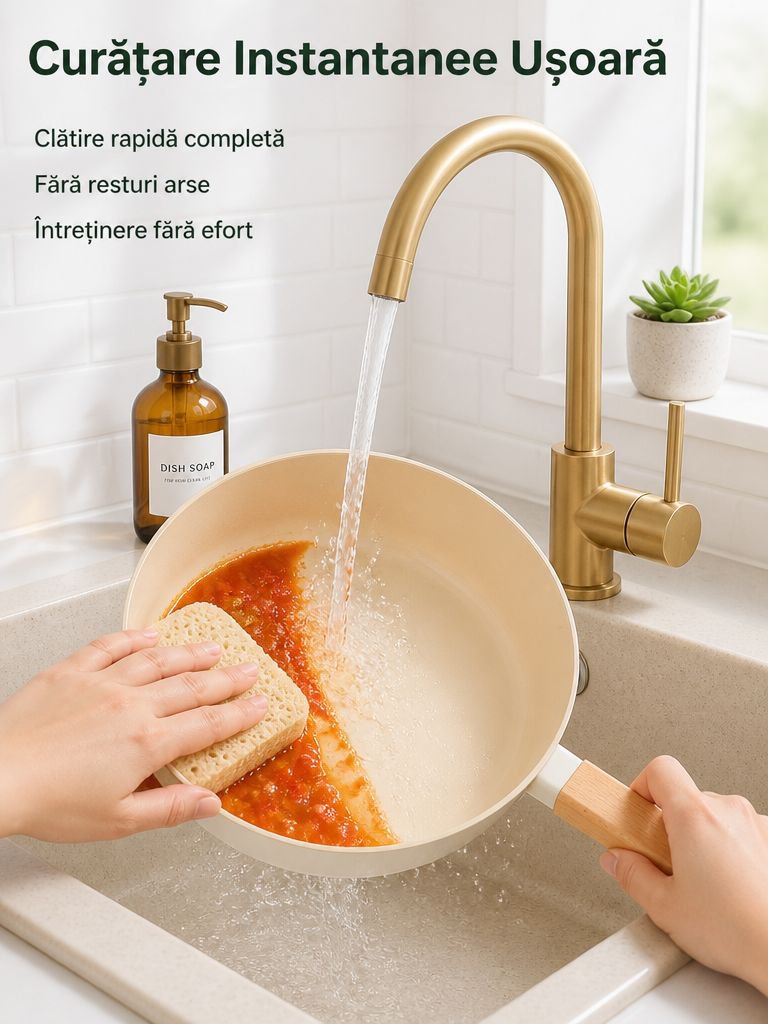 Tigaie ceramică antiaderentă în stil japonez