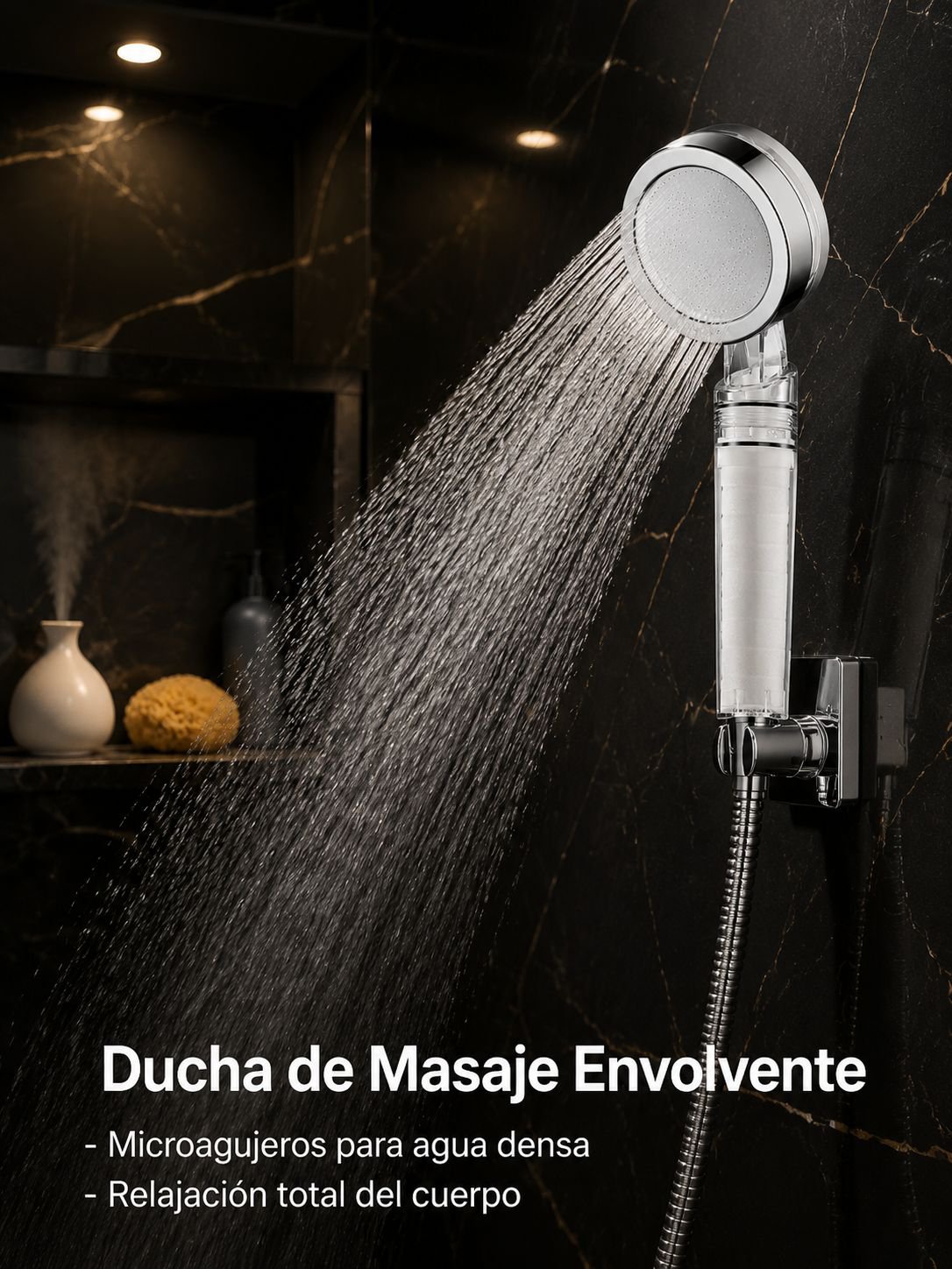 Regadera con filtro y presión mejorada