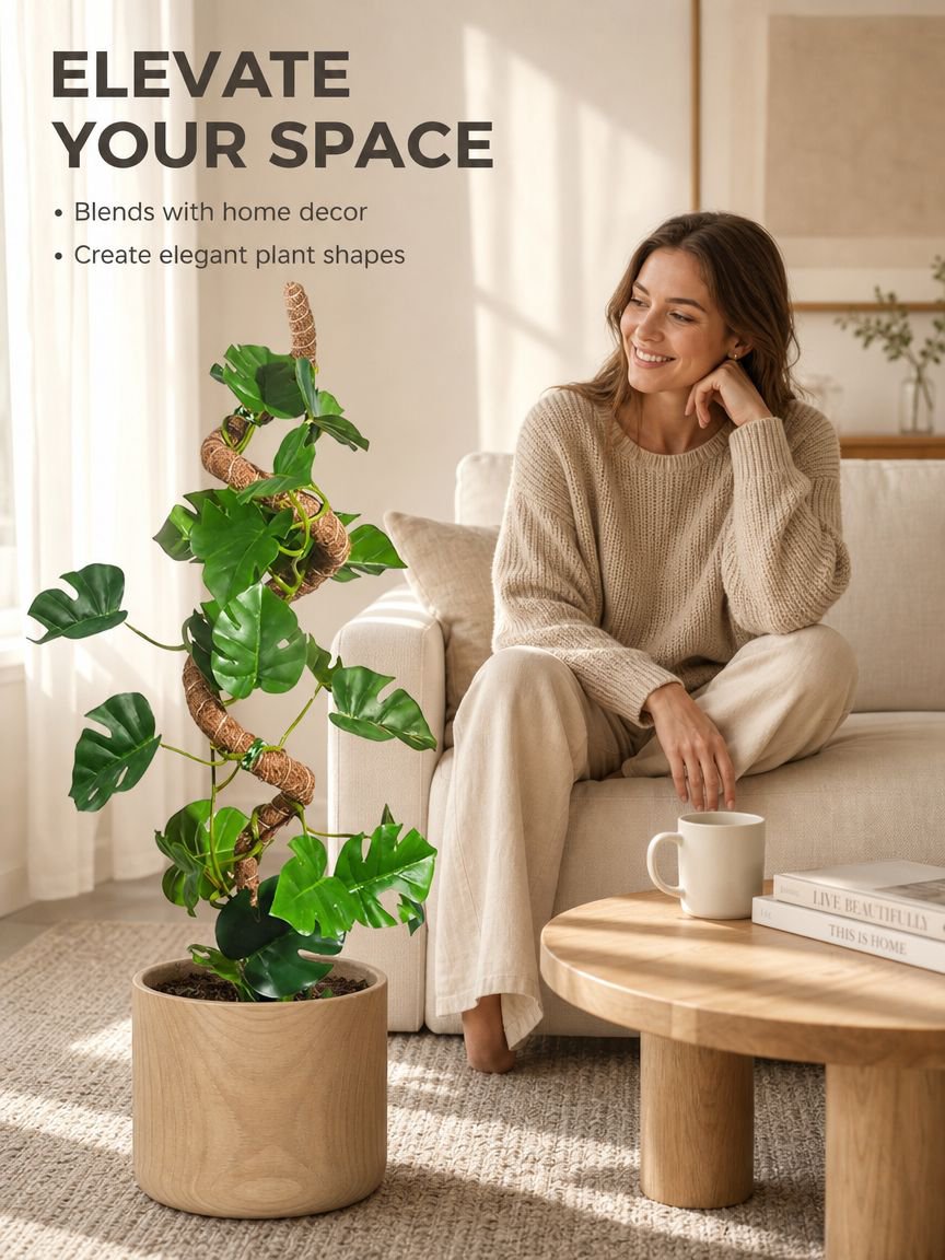 Creative Monstera Support Pole and Fixed Holder for Pothos