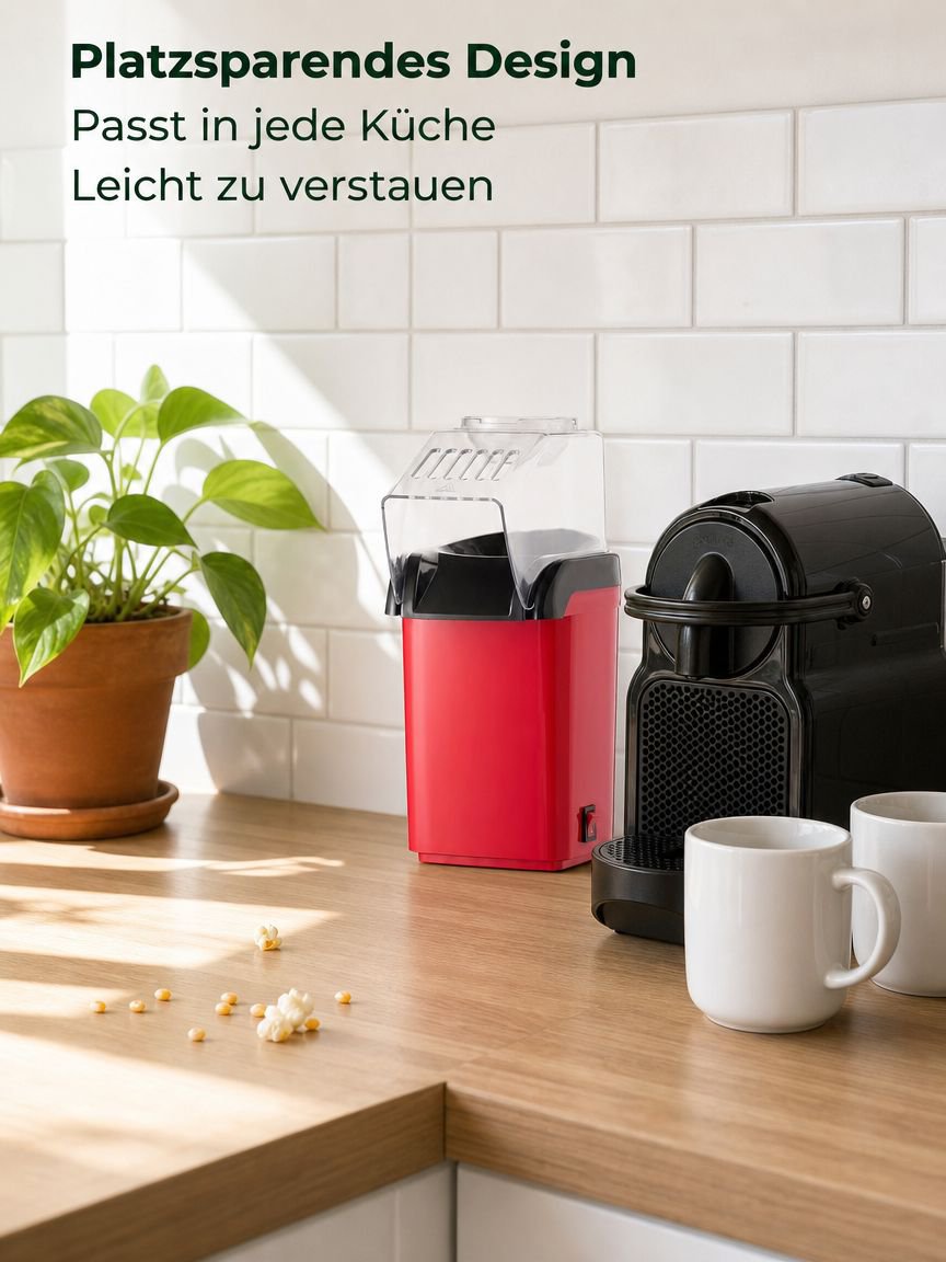 Mini Elektrische Popcornmaschine für Zuhause, mit Gebläse und elektrischer Beheizung