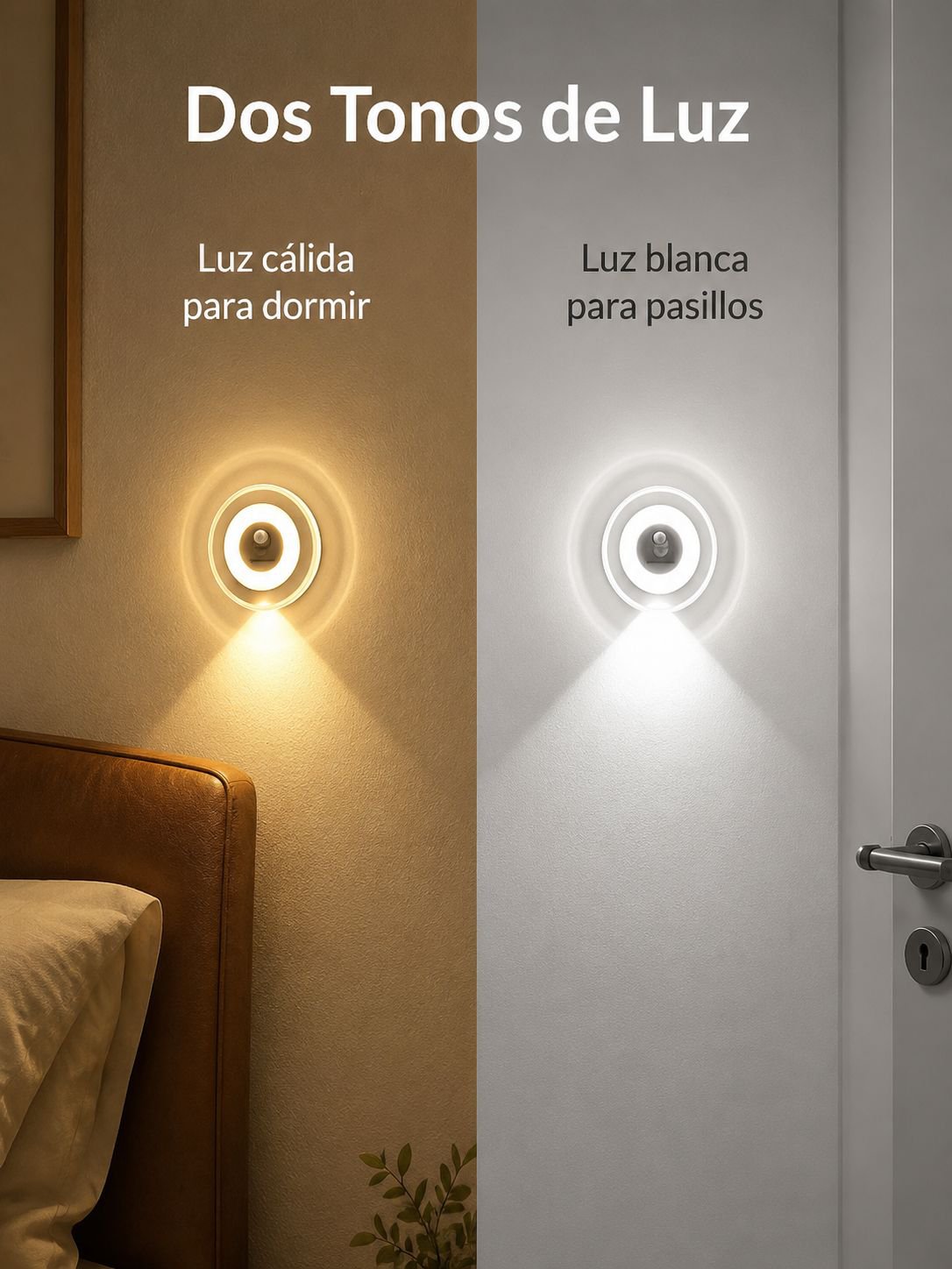Reloj de luz nocturna con control remoto inteligente con sensor de cuerpo humano