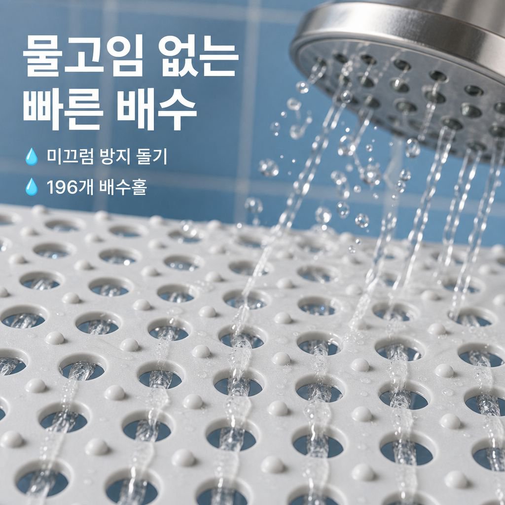 화장실 욕실 타공 미끄럼방지 매트 수영장 전용