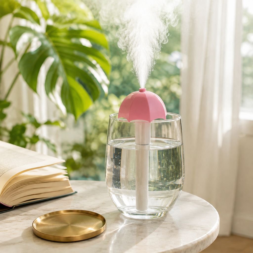 JMU Portable USB Desktop Humidifier, Ultrasonic Atomizing, Mini Wireless Humidifier