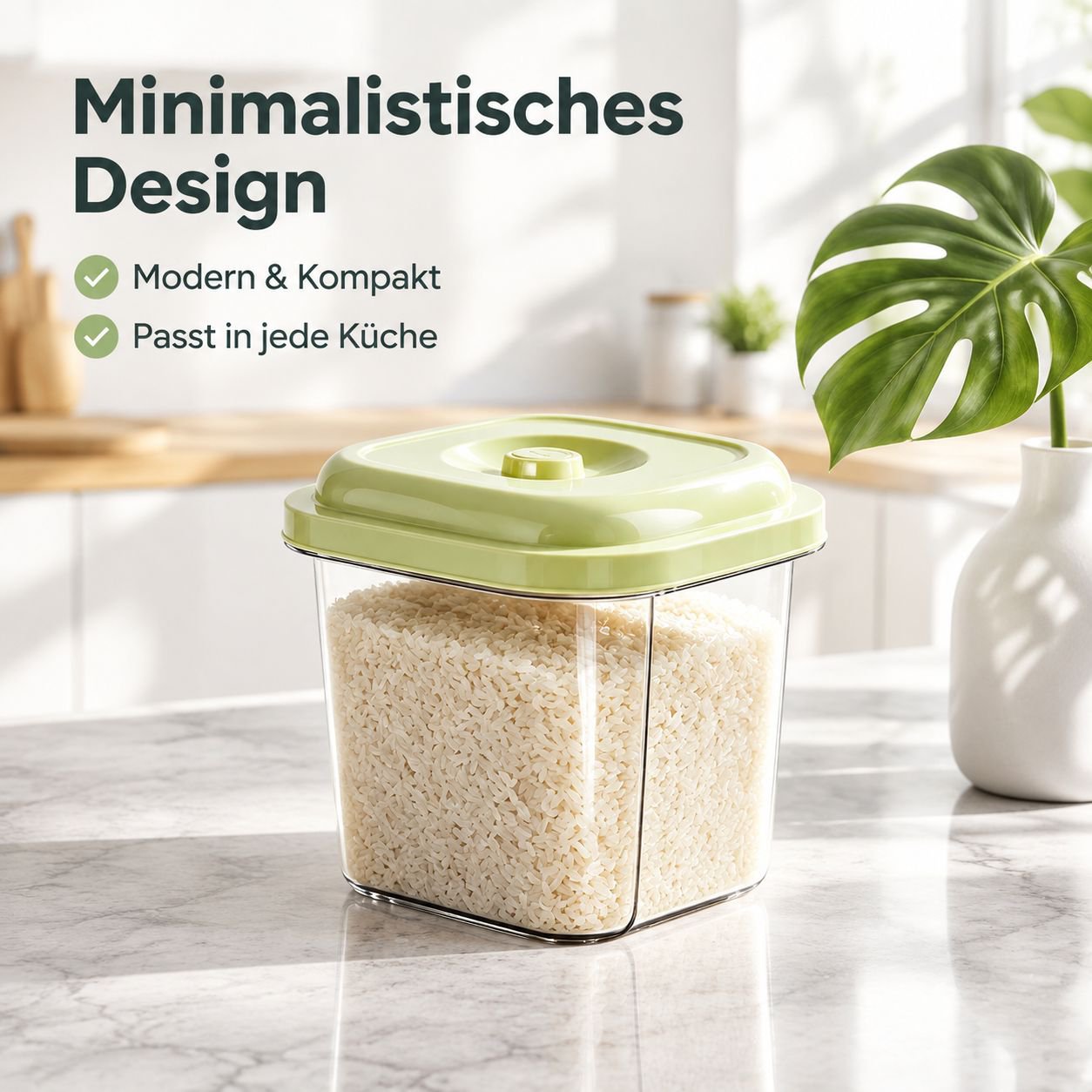 6 Jin Reisbehälter mit Spendertaste Luftdichte Vorratsdose für Getreide & Mehl