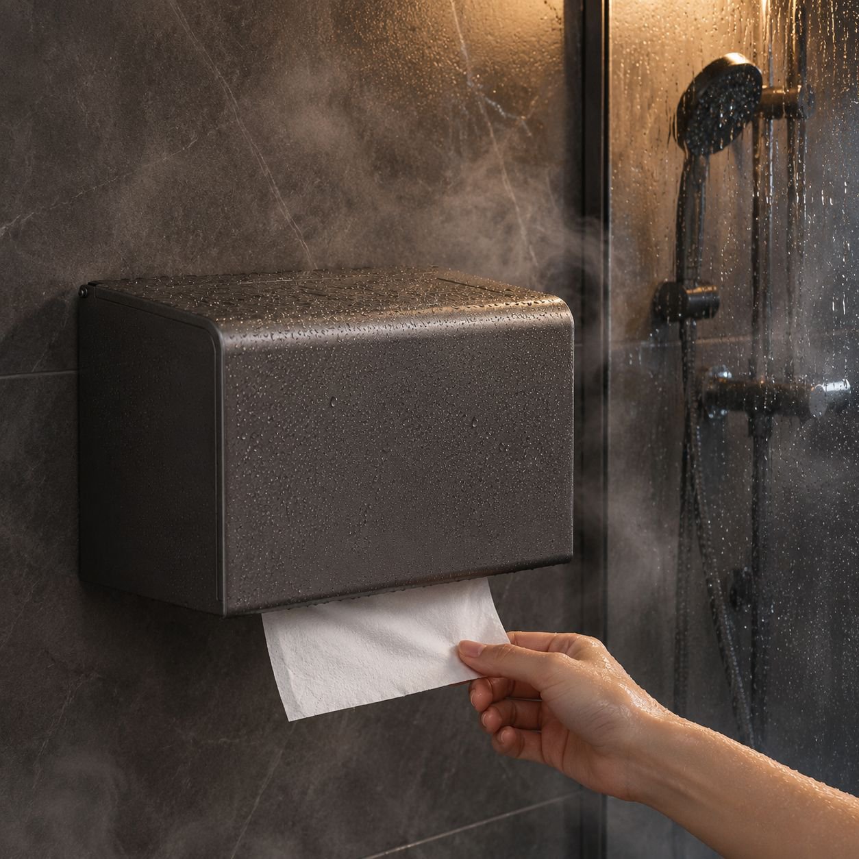 Easy installation tissue holder without drilling