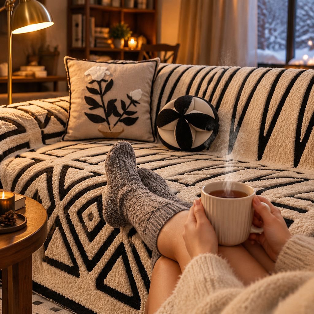 Light luxury and high class sofa cushion sofa cover Fly without stopping keep warm zero distance con
