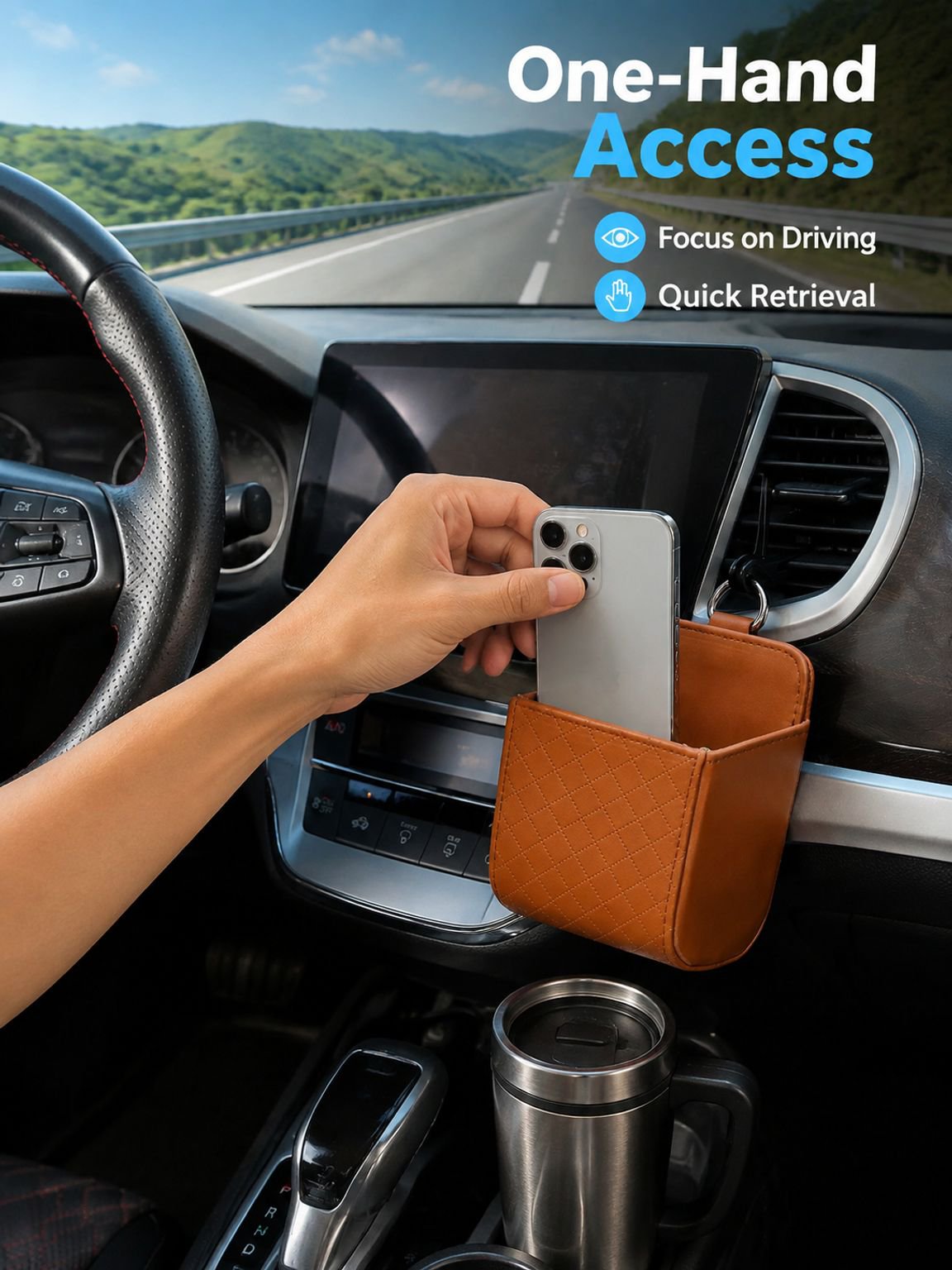 Car vent hanging storage bag