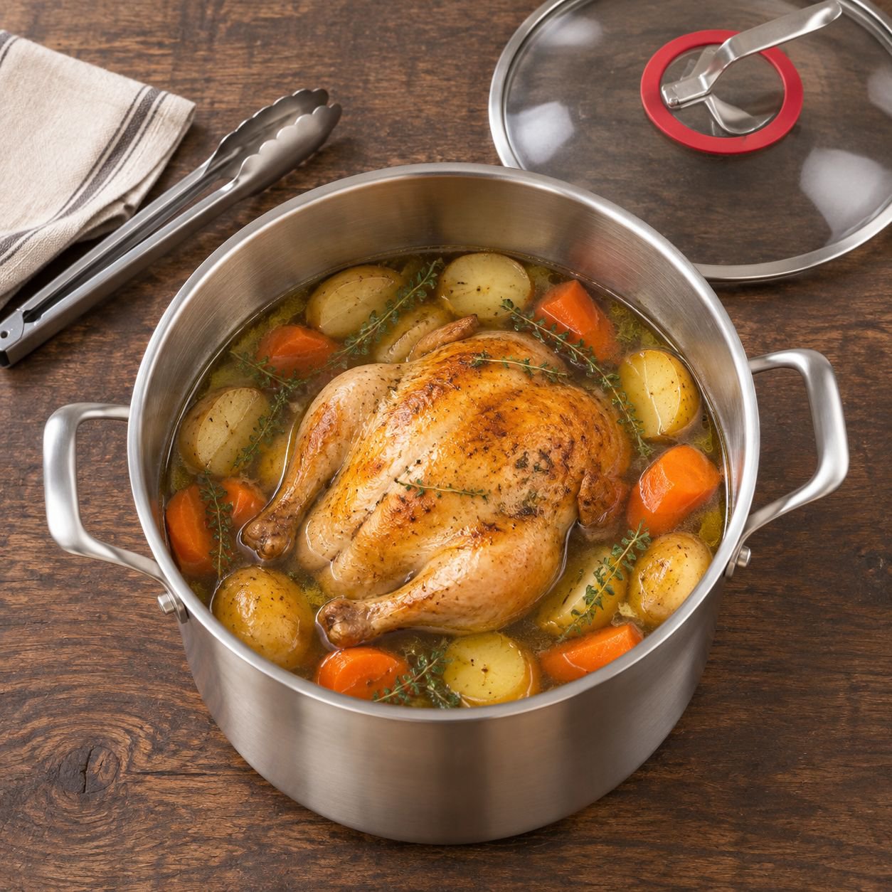Triple Stock Pot aus Edelstahl Verdickt und langlebig