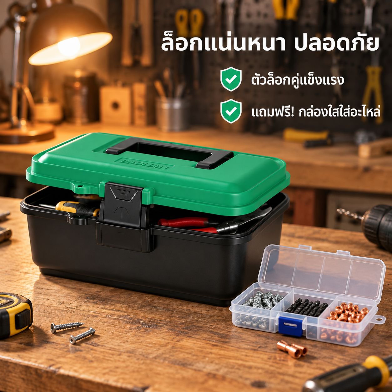 กล่องเก็บเครื่องมือช่างไฟฟ้าแบบพกพา