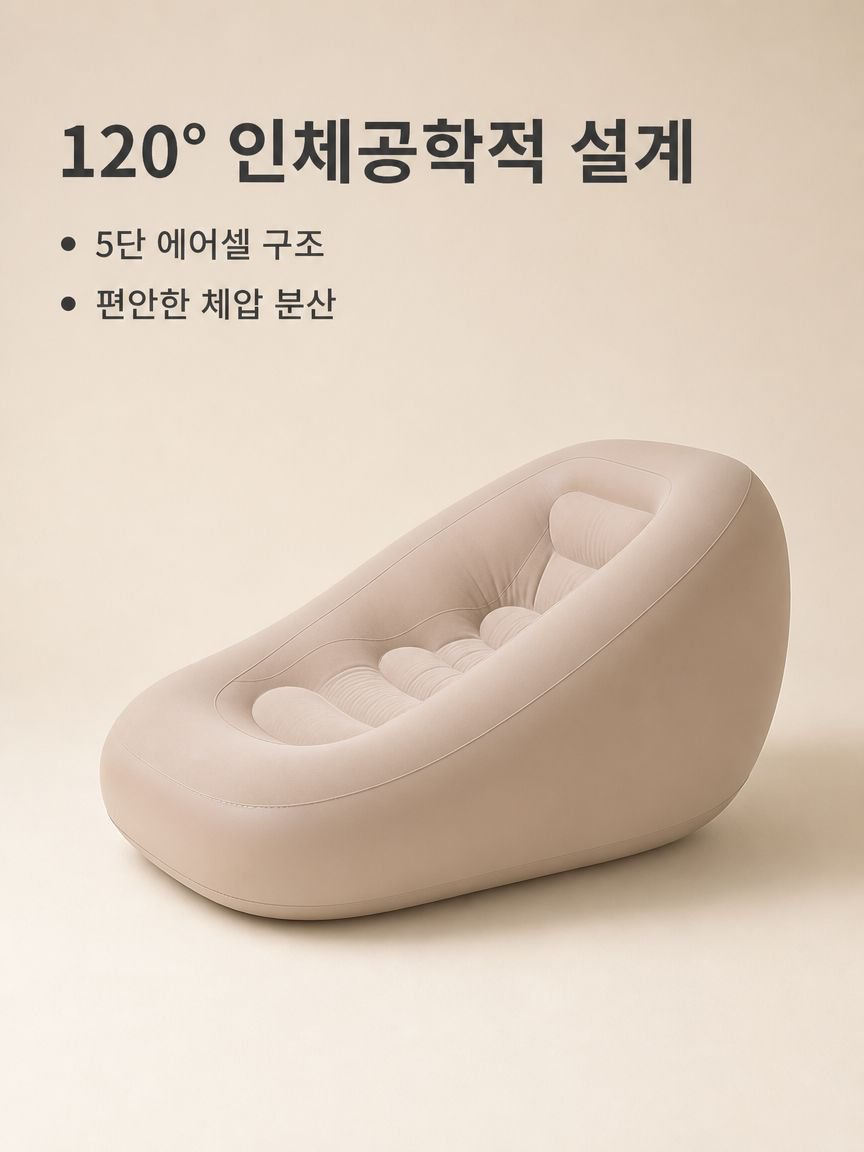 빈백 의자는 눕거나 잠을 자기에 완벽합니다.
