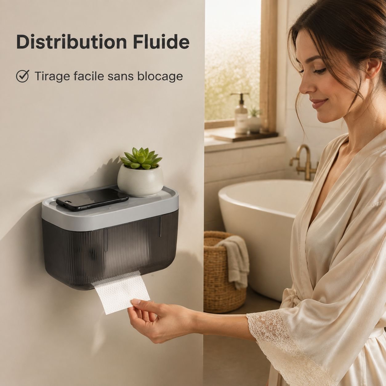 Boîte à Mouchoirs Multifonction pour Salle de Bain