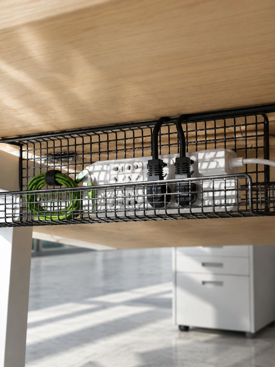 Under-desk cable organizer