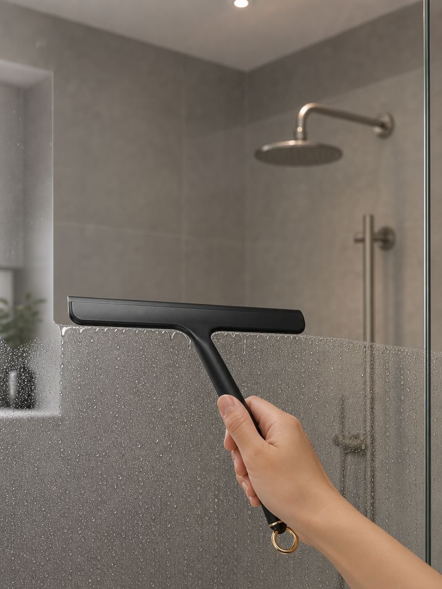 Plastic window squeegee for streak-free cleaning
