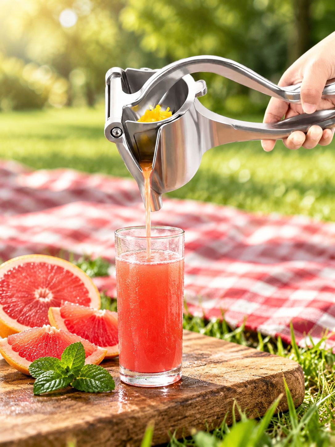 Freshly squeezed lemon juice using the Manual Citrus Juicer