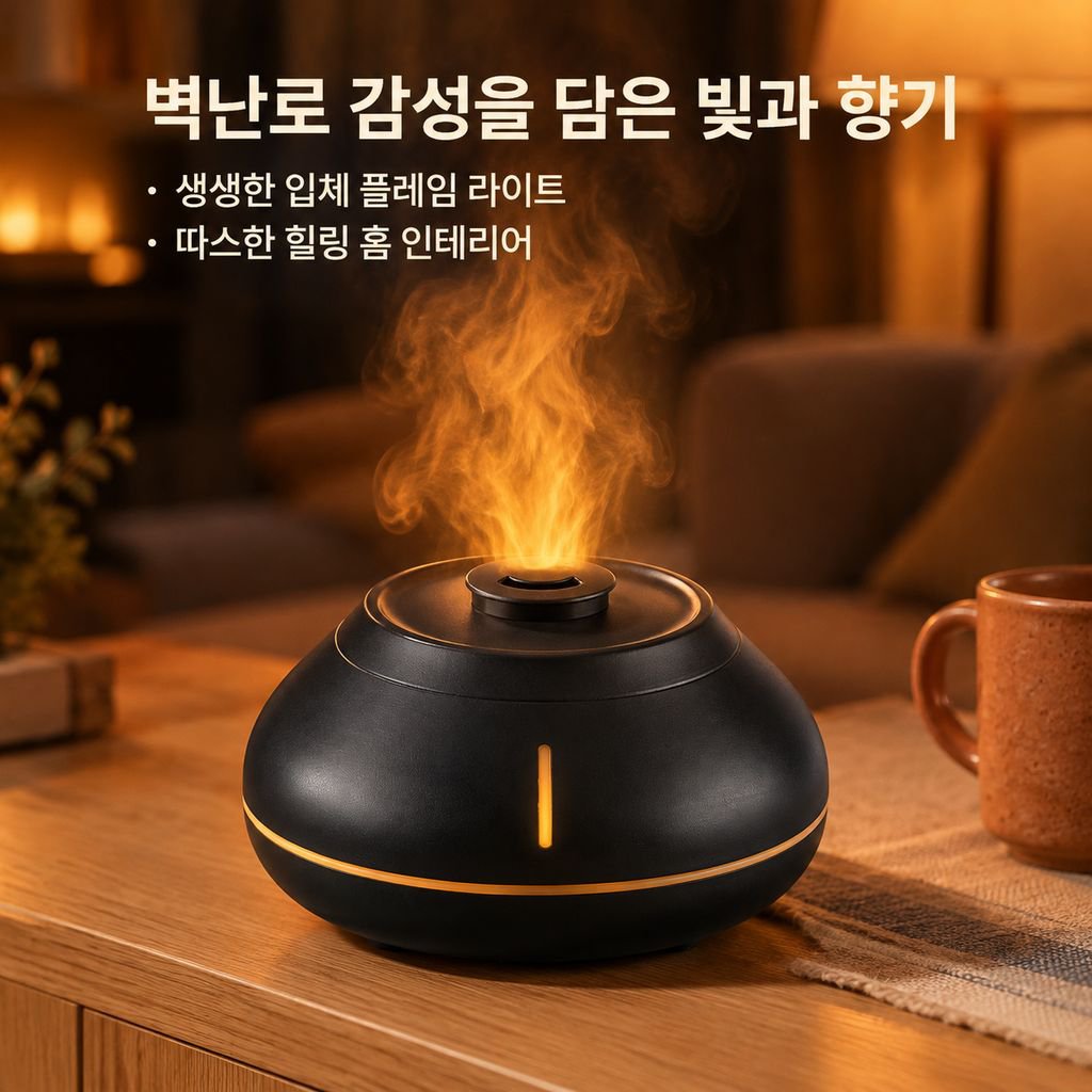 새싹 아로마 디퓨저 대용량 미스트 무드등 에센셜 오일 디퓨저