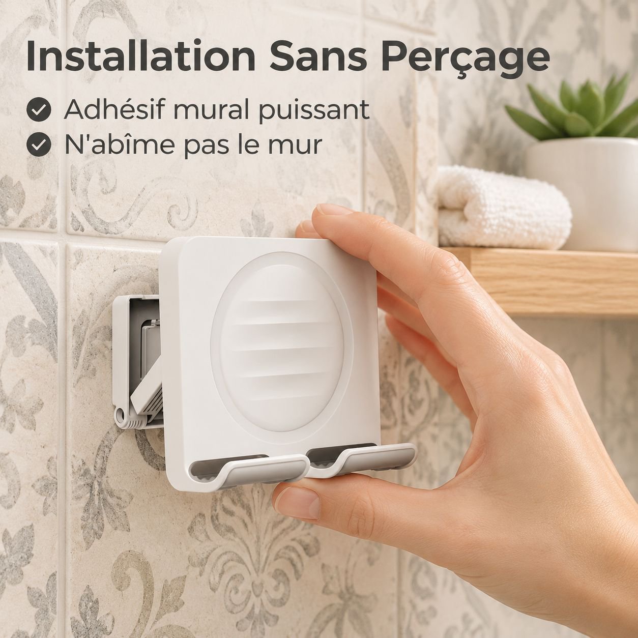 Support mural pour téléphone portable pour salle de bain