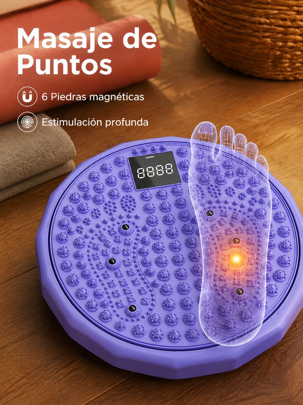 Tabla de Masaje para Pies Multifuncional