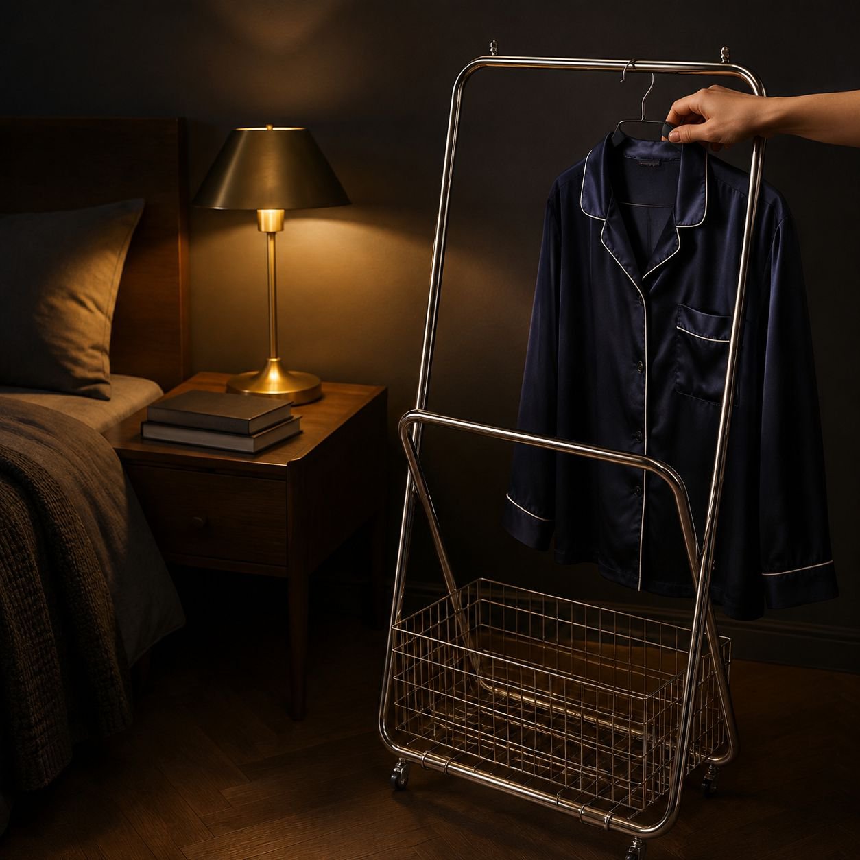 Versatile coat rack for bedroom and balcony