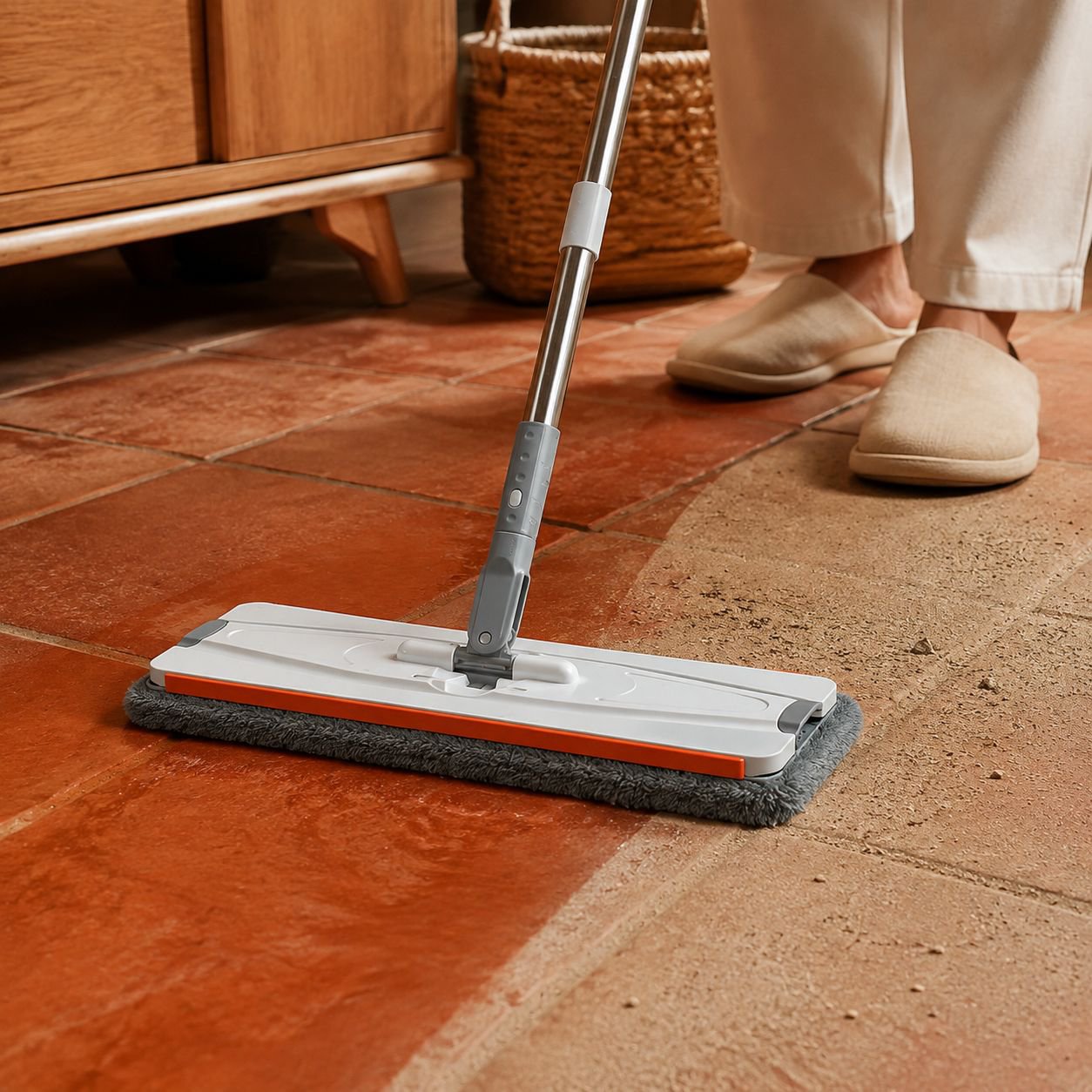 Mopa plana de limpieza fácil con cubo para el hogar