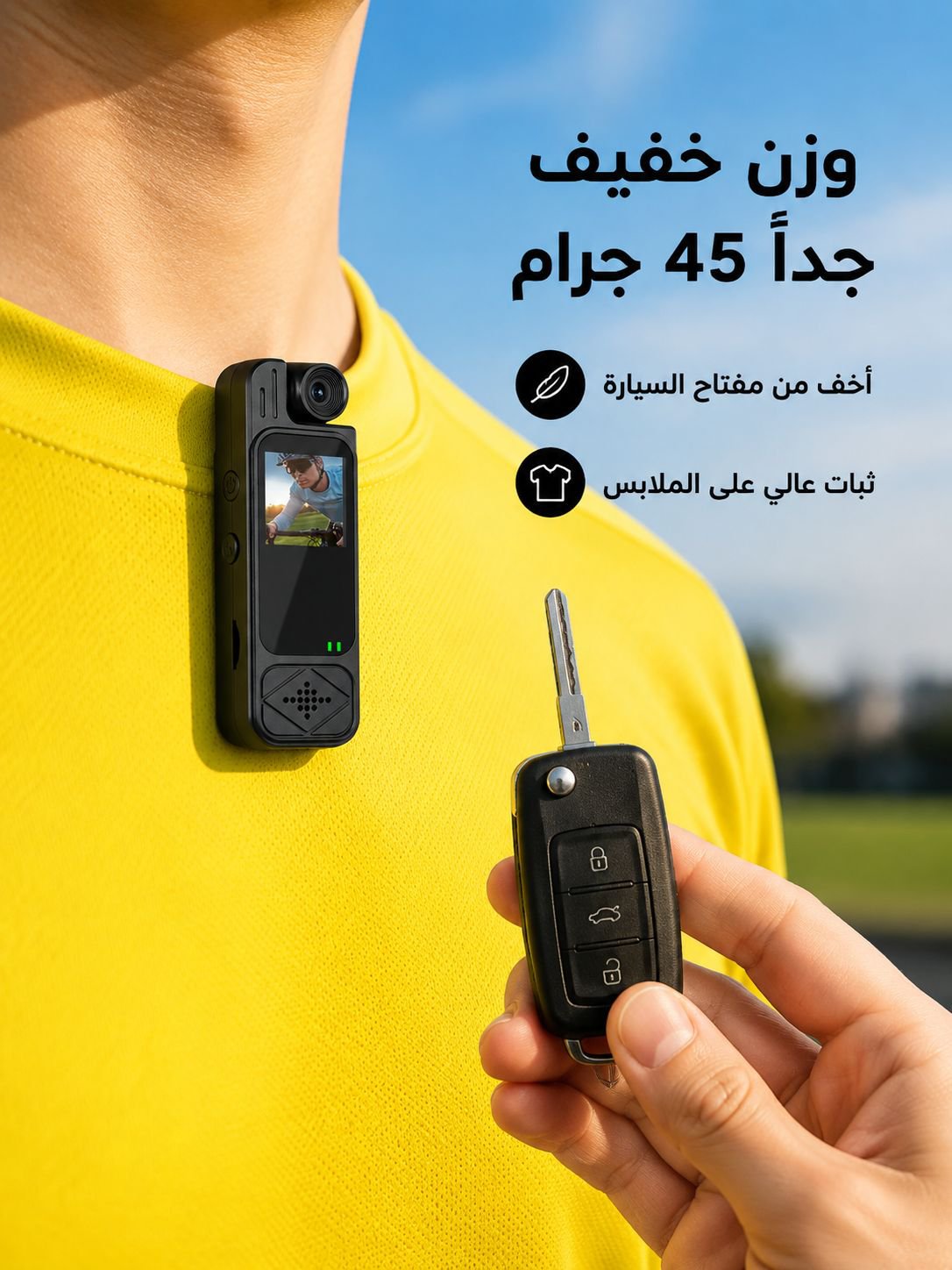 【كاميرا جيب صغيرة】جهاز تسجيل محمول مزود بشاشة