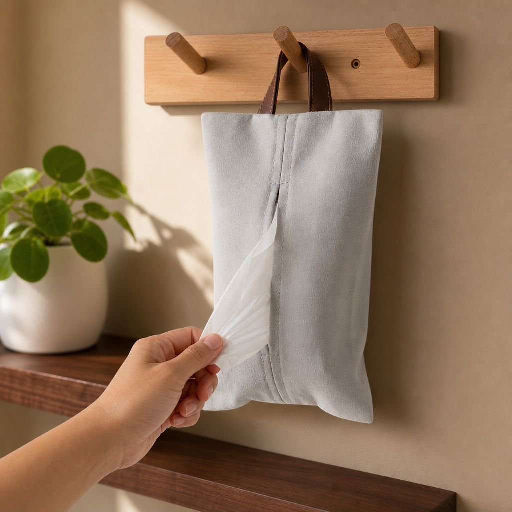 Compact tissue dispenser with stylish design