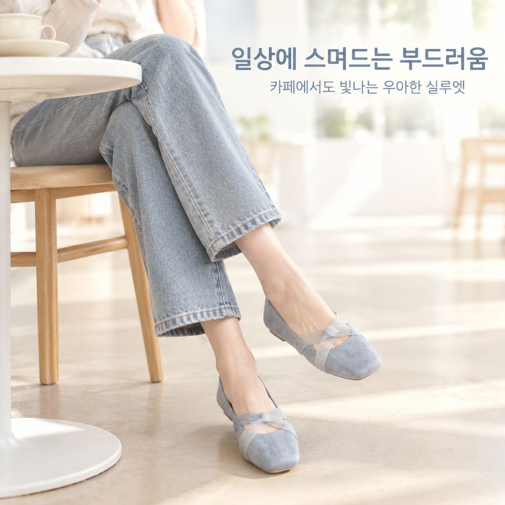 온화한 밤바람 발레 슈즈 2026년 신상 리본 플랫 메리제인 슈즈 기품 있는 만능 플랫슈즈