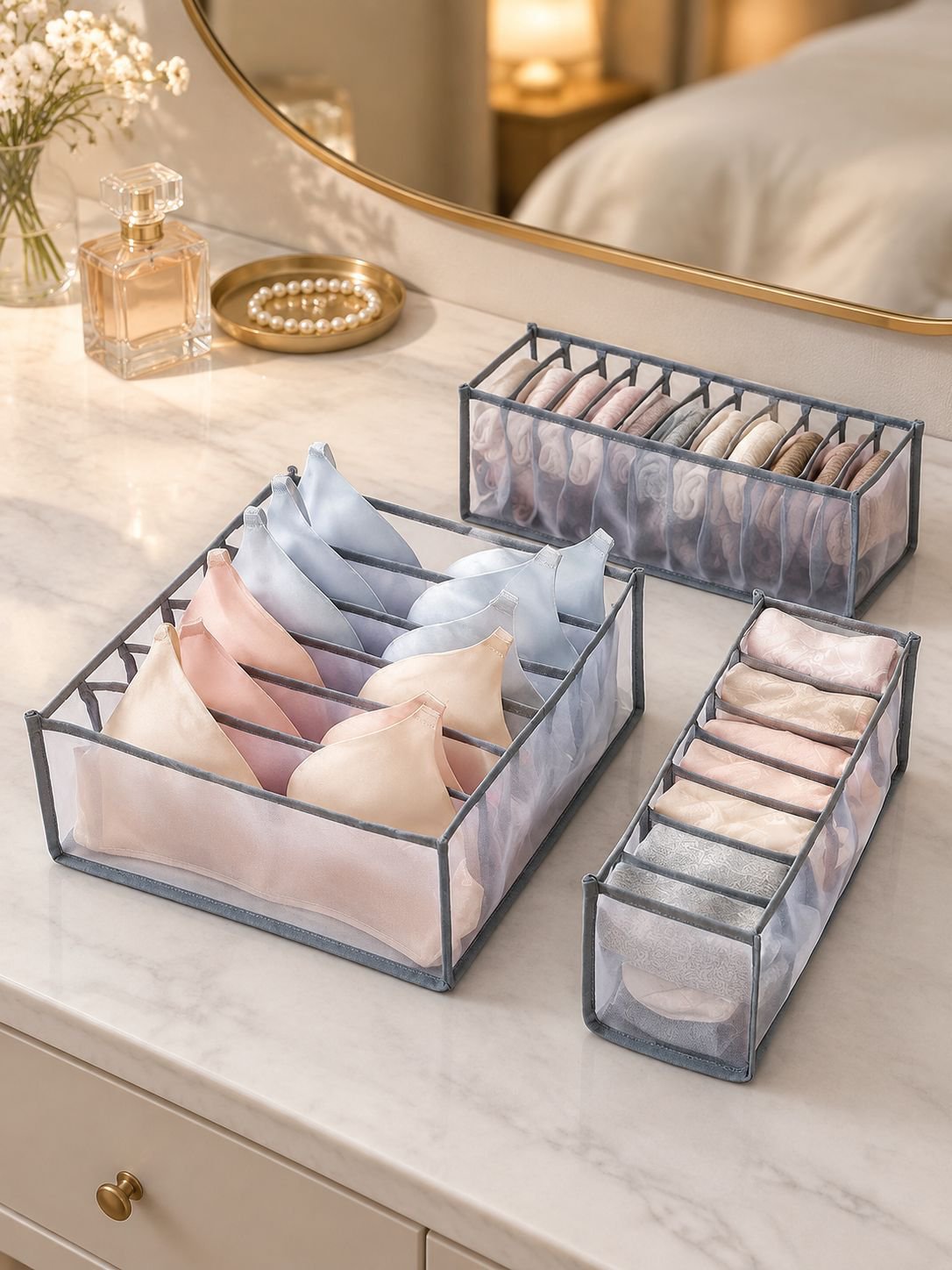 Stapelbare Unterwäsche-Box für den Kleiderschrank