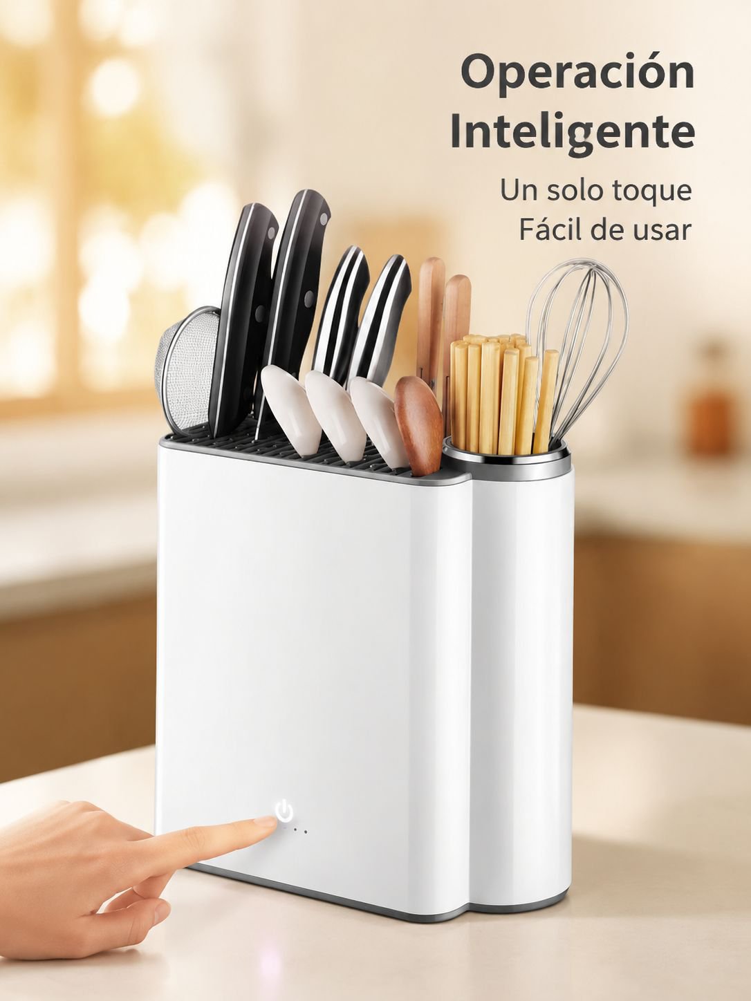 Multifunctional UV sterilizing knife holder