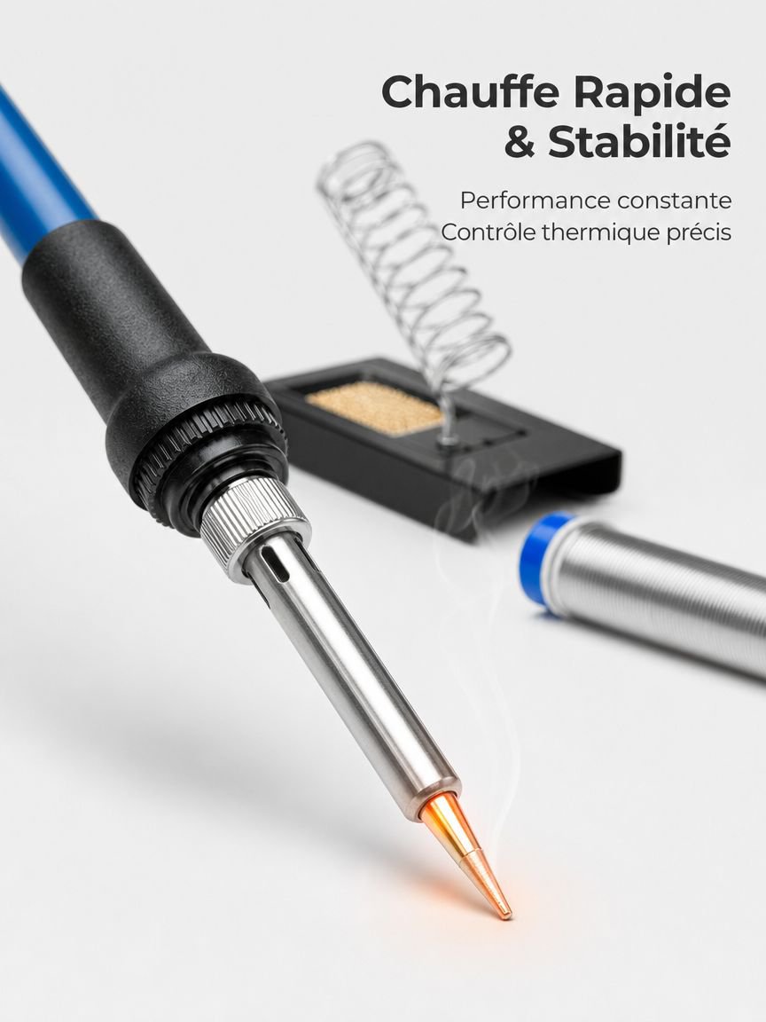 Ensemble d’outils de fer à souder à température stable pour usage domestique