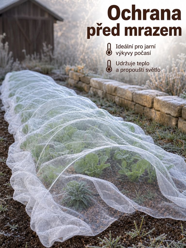 Zahradní fólie proti hmyzu a tepelná izolace pro skleníky a zeleninu