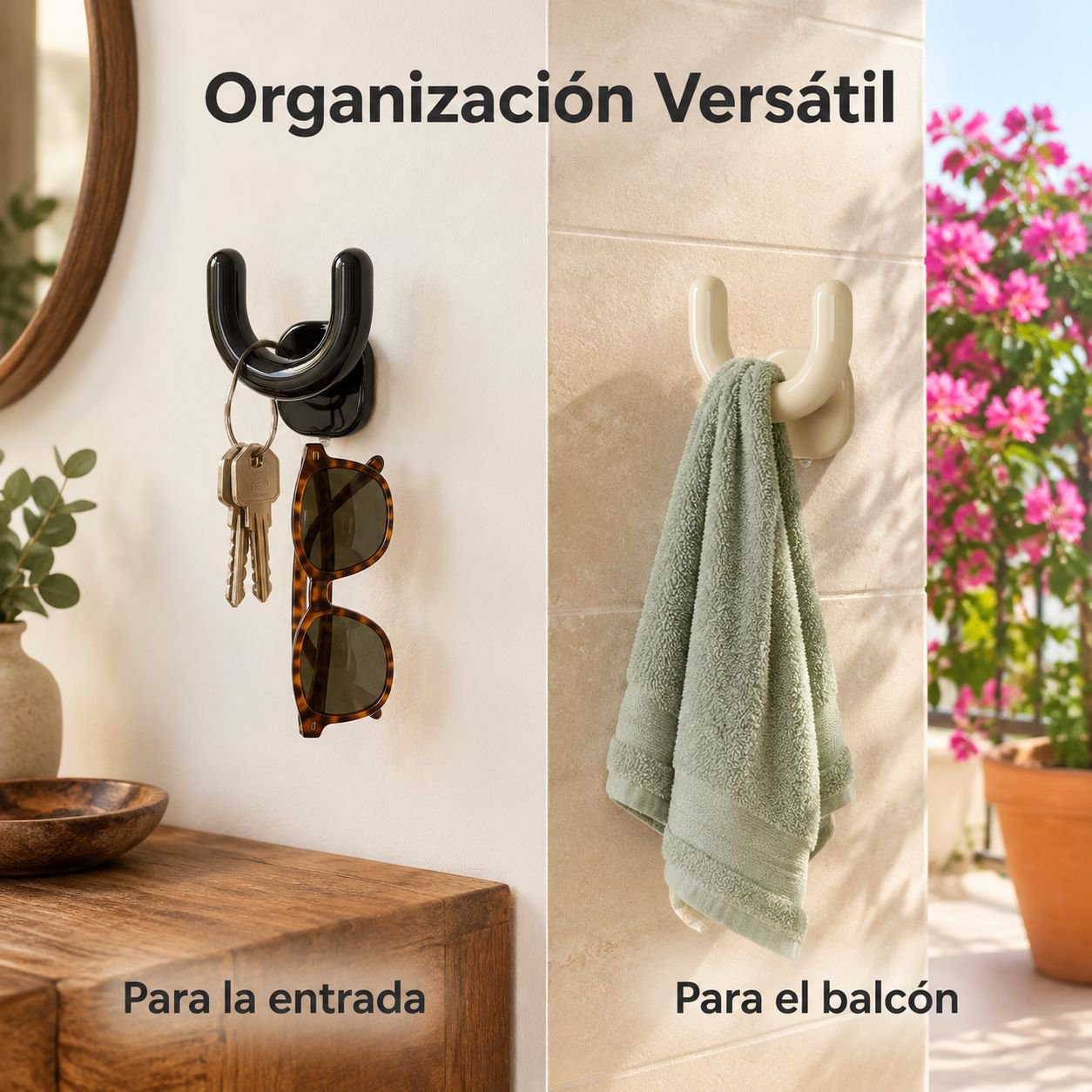 Porta Pantuflas de Pared con Ventosa para Baño Escurridor