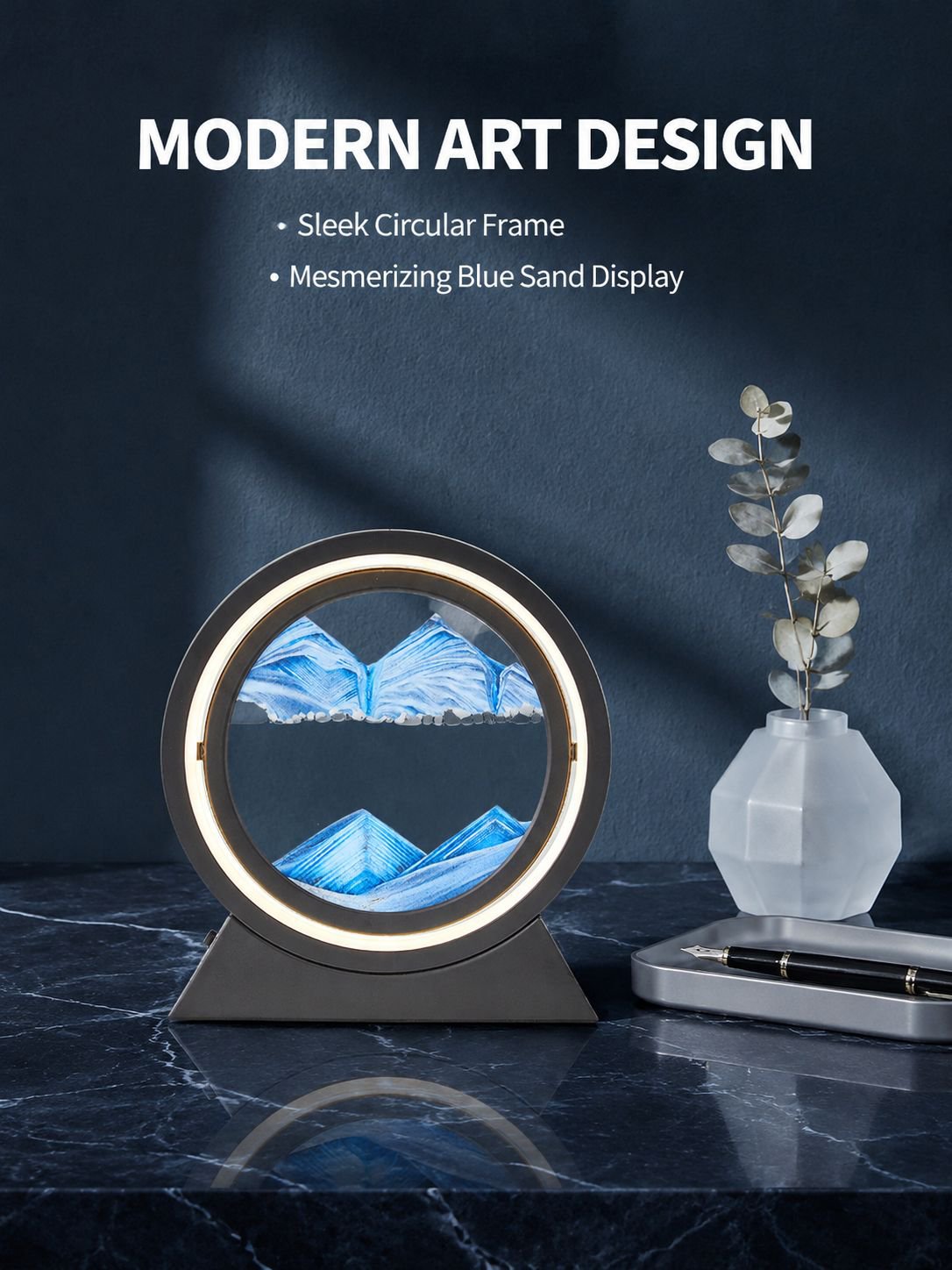 Creative Sand Art Hourglass Table Lamp