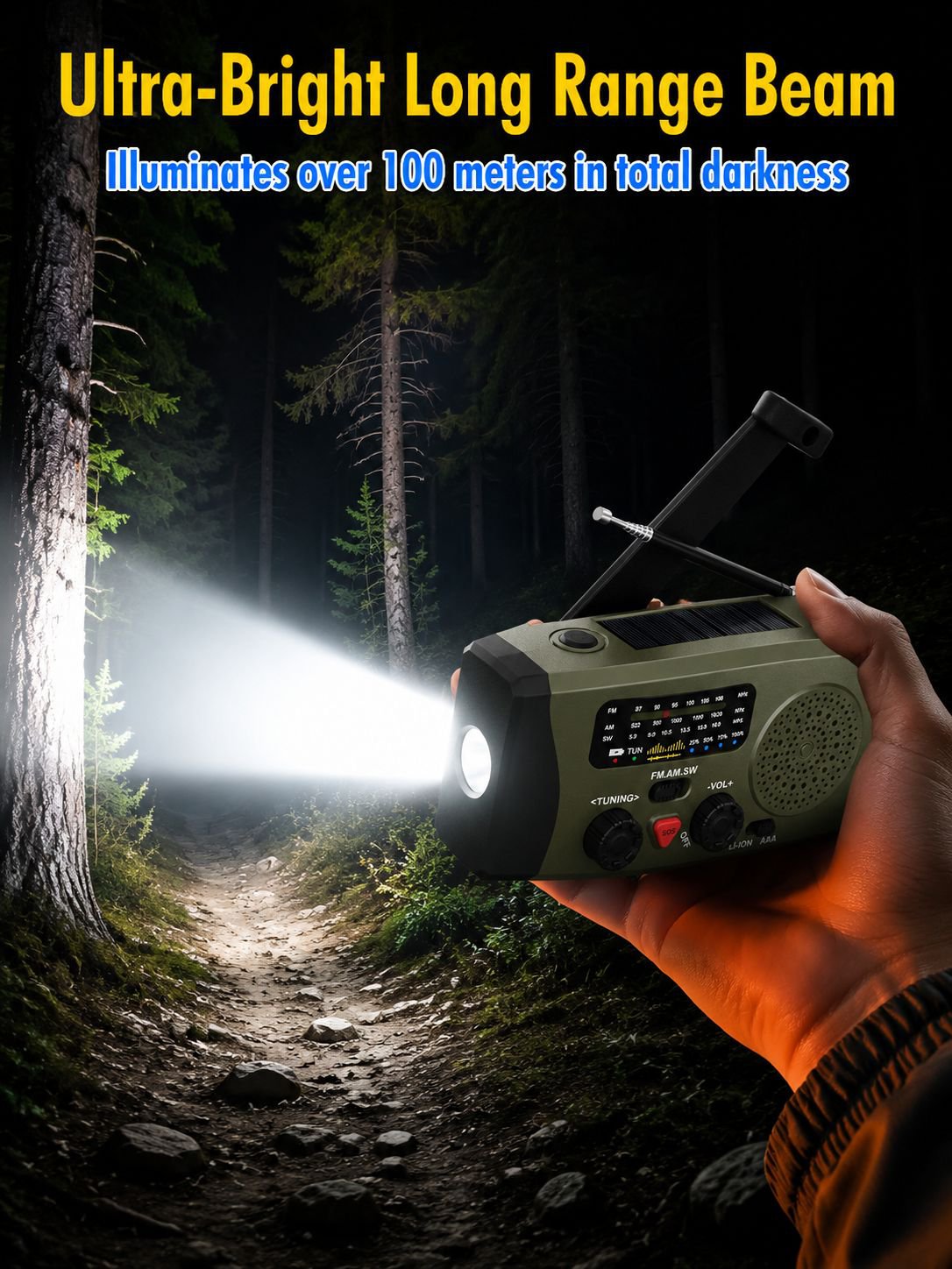 Compact survival radio for outdoor adventures