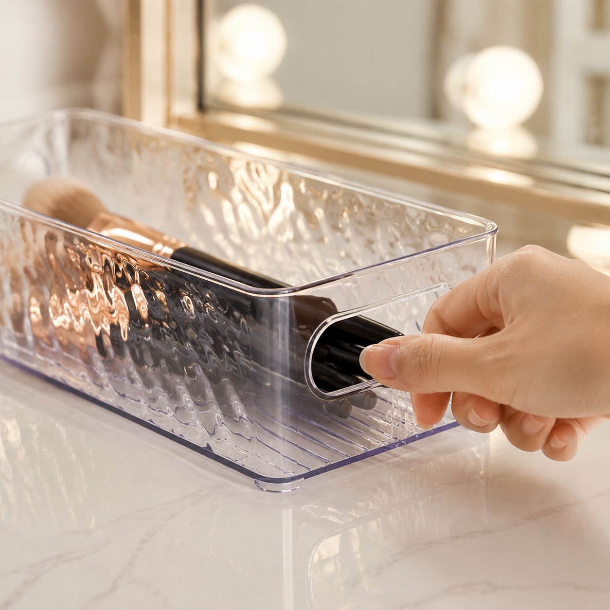 Drawer organizer box with multiple compartments for socks and stationery