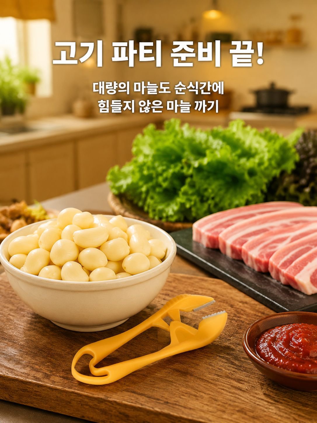 스테인리스 마늘 껍질 벗기기