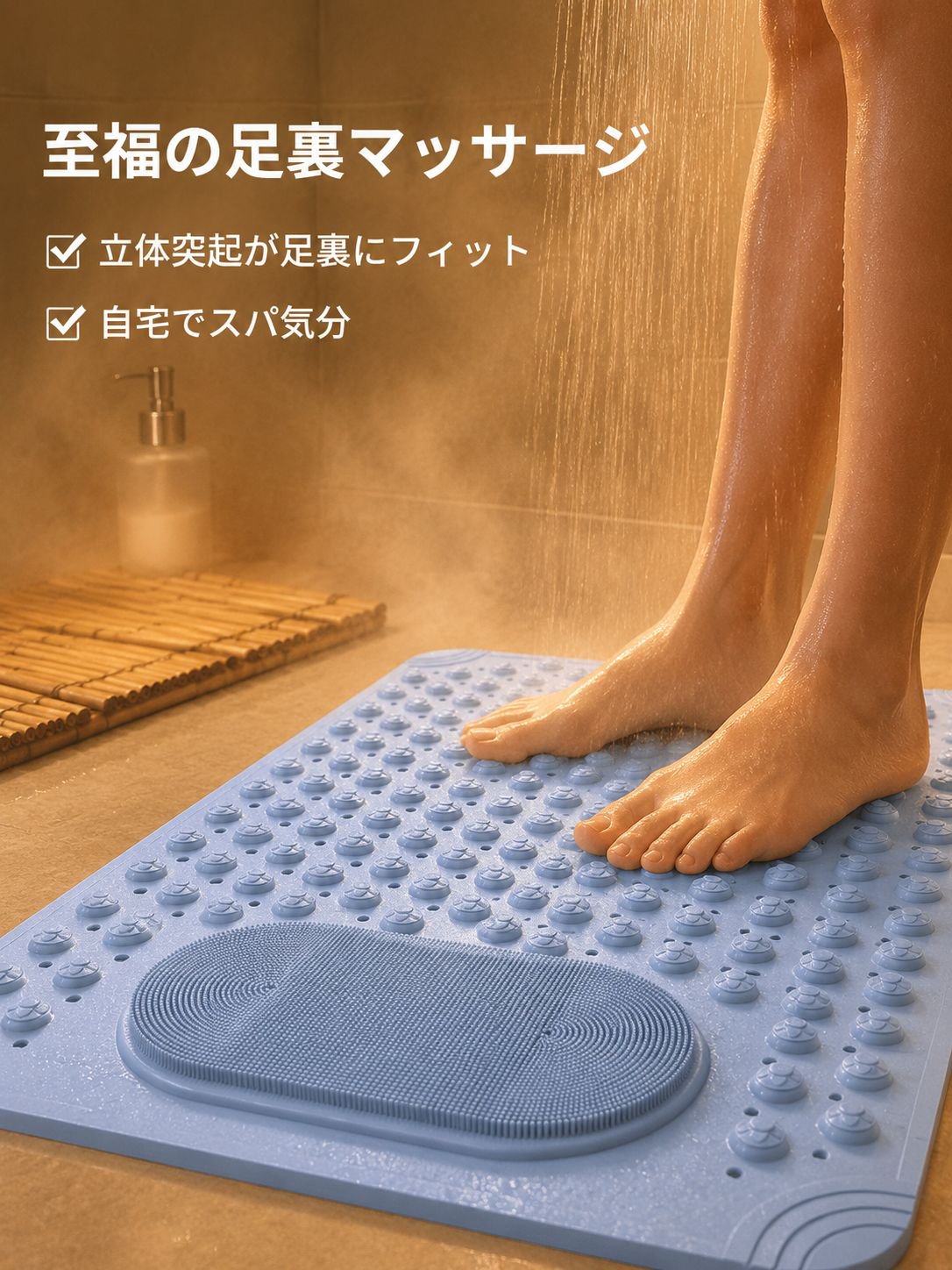 バスルーム用マッサージ滑り止めマット