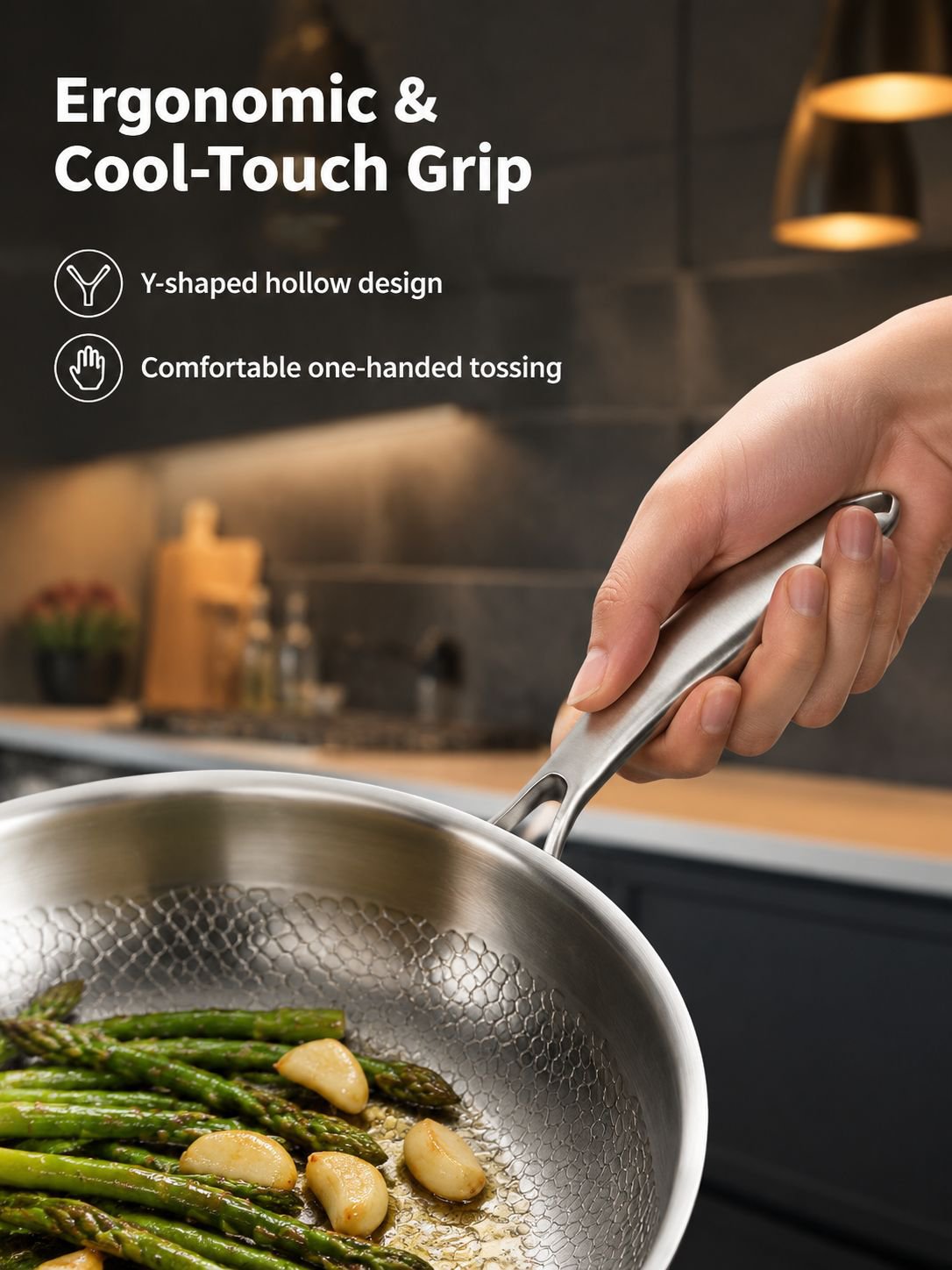 Uncoated Non-Stick Frying Pan