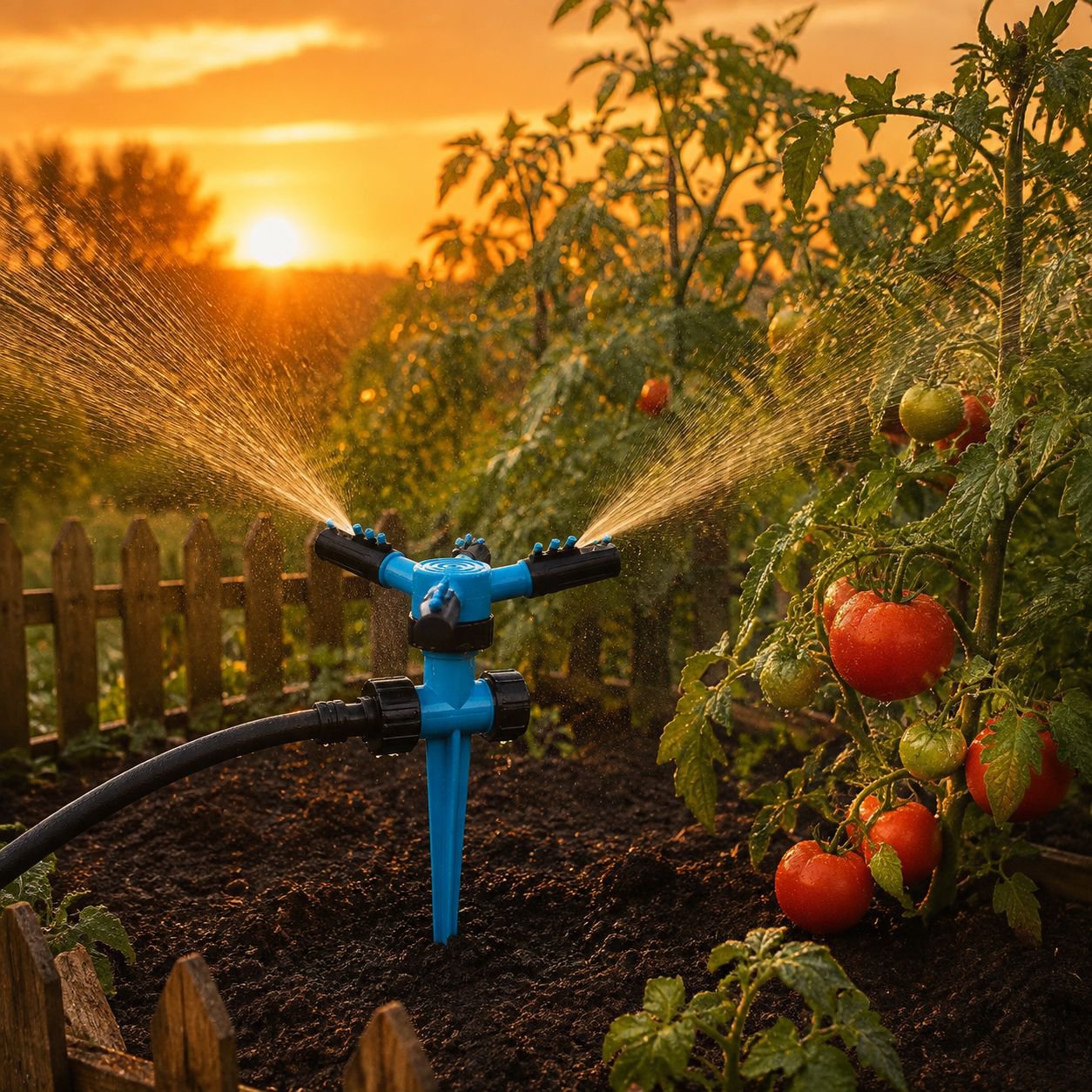 Aspersor Automático Giratorio: Espacio Cómodo para Mascotas y Jardinería