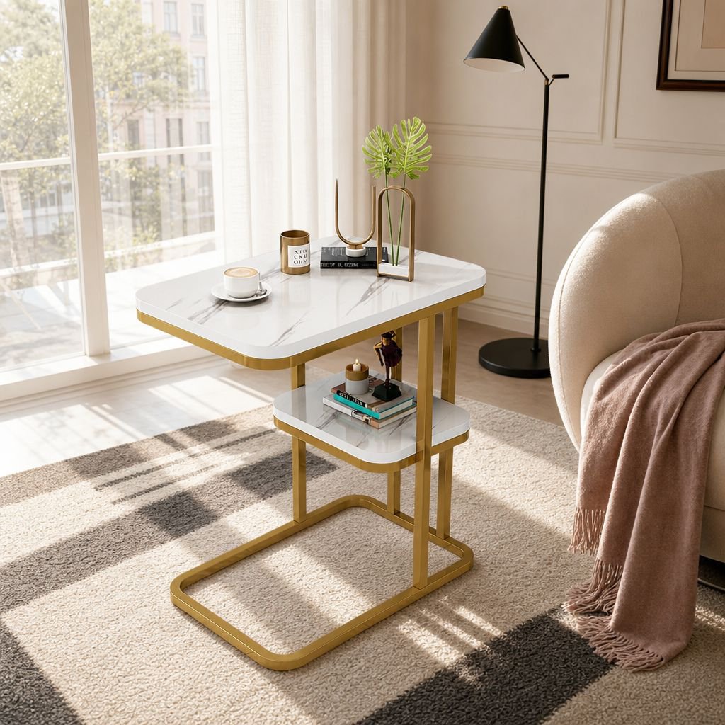 Modern Simple Portable Small Square Table Sofa Side Coffee Tea Table