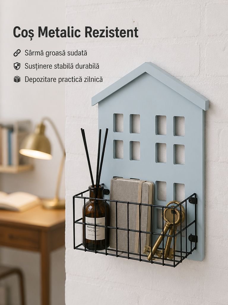 Raft decorativ de depozitare pentru perete