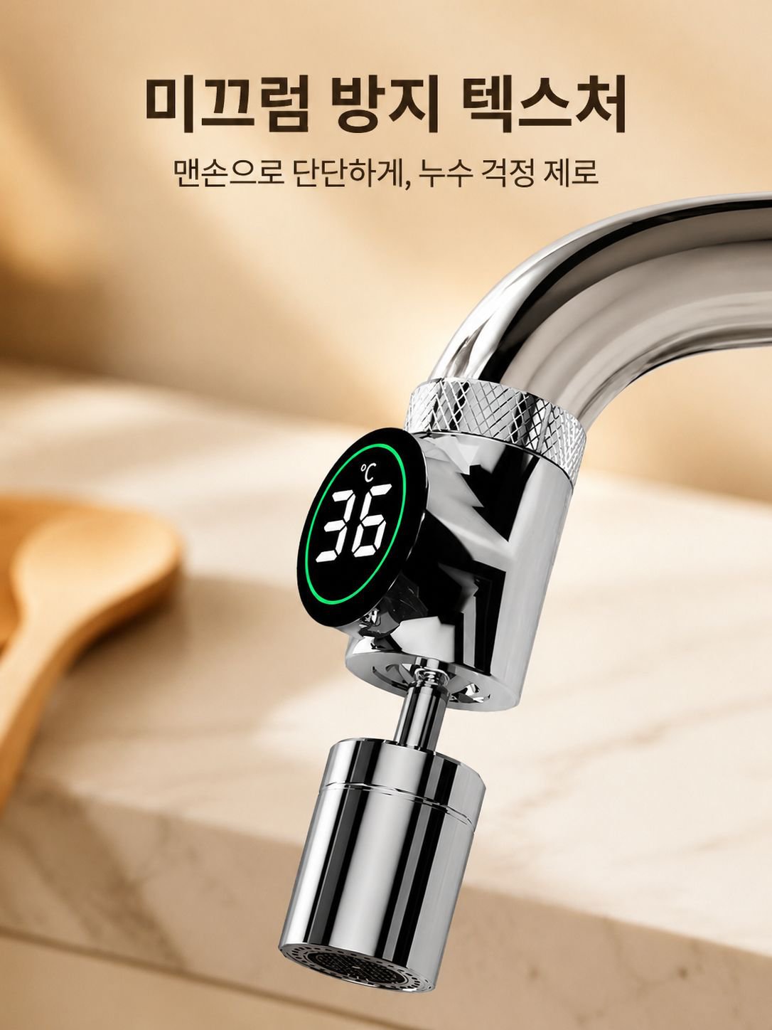 Easy-install sink faucet extender for kitchens and bathrooms