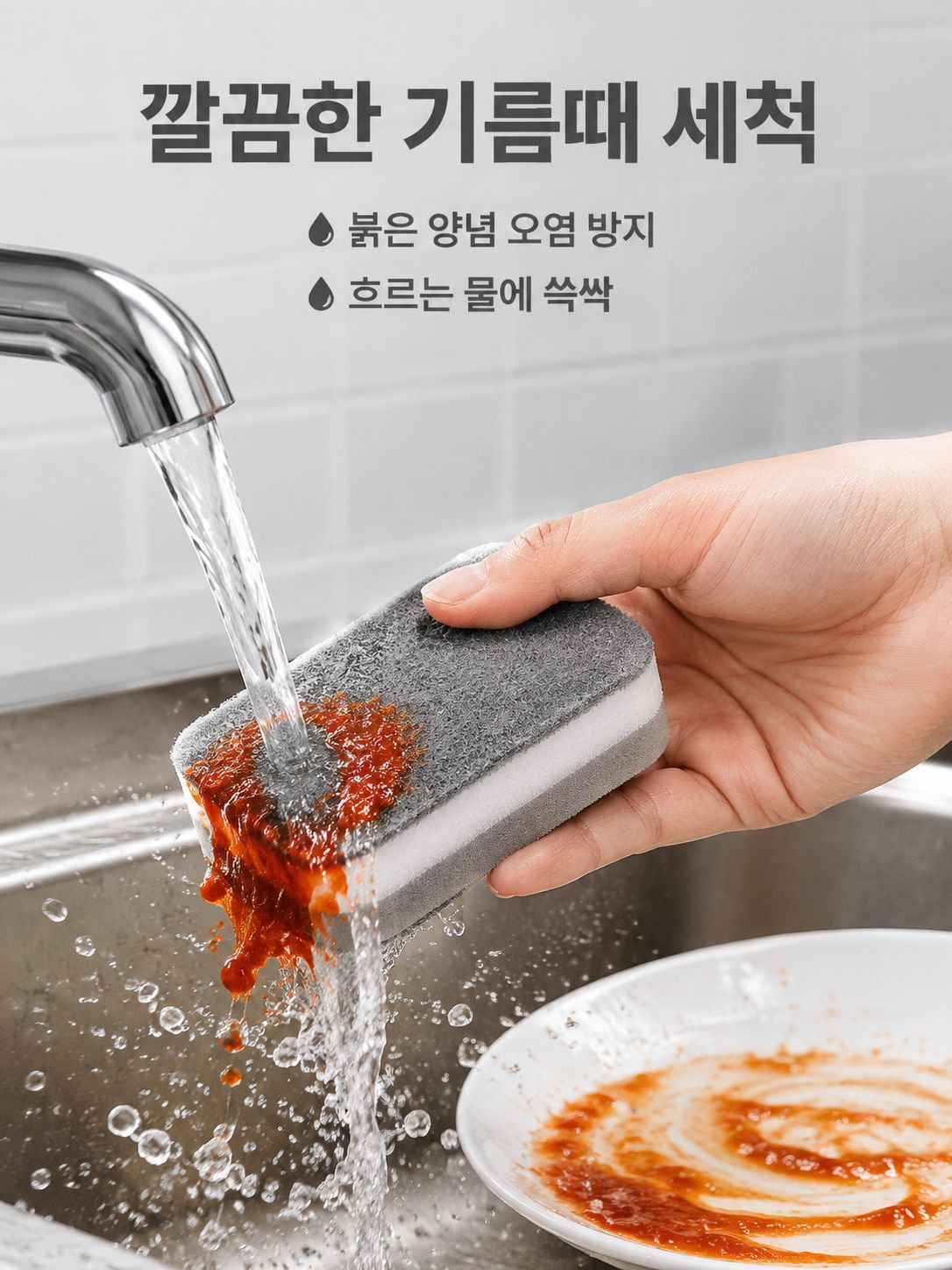 이중 내구성 청소 스펀지